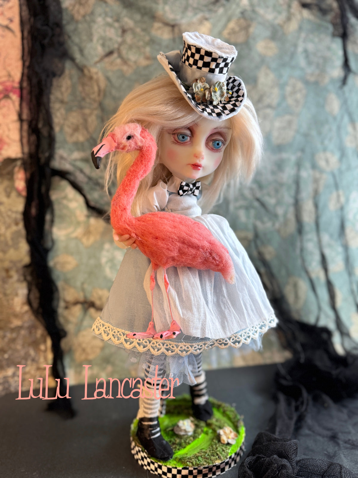 Alice and the Flamingo ~ original Lulu Lancaster Art Doll