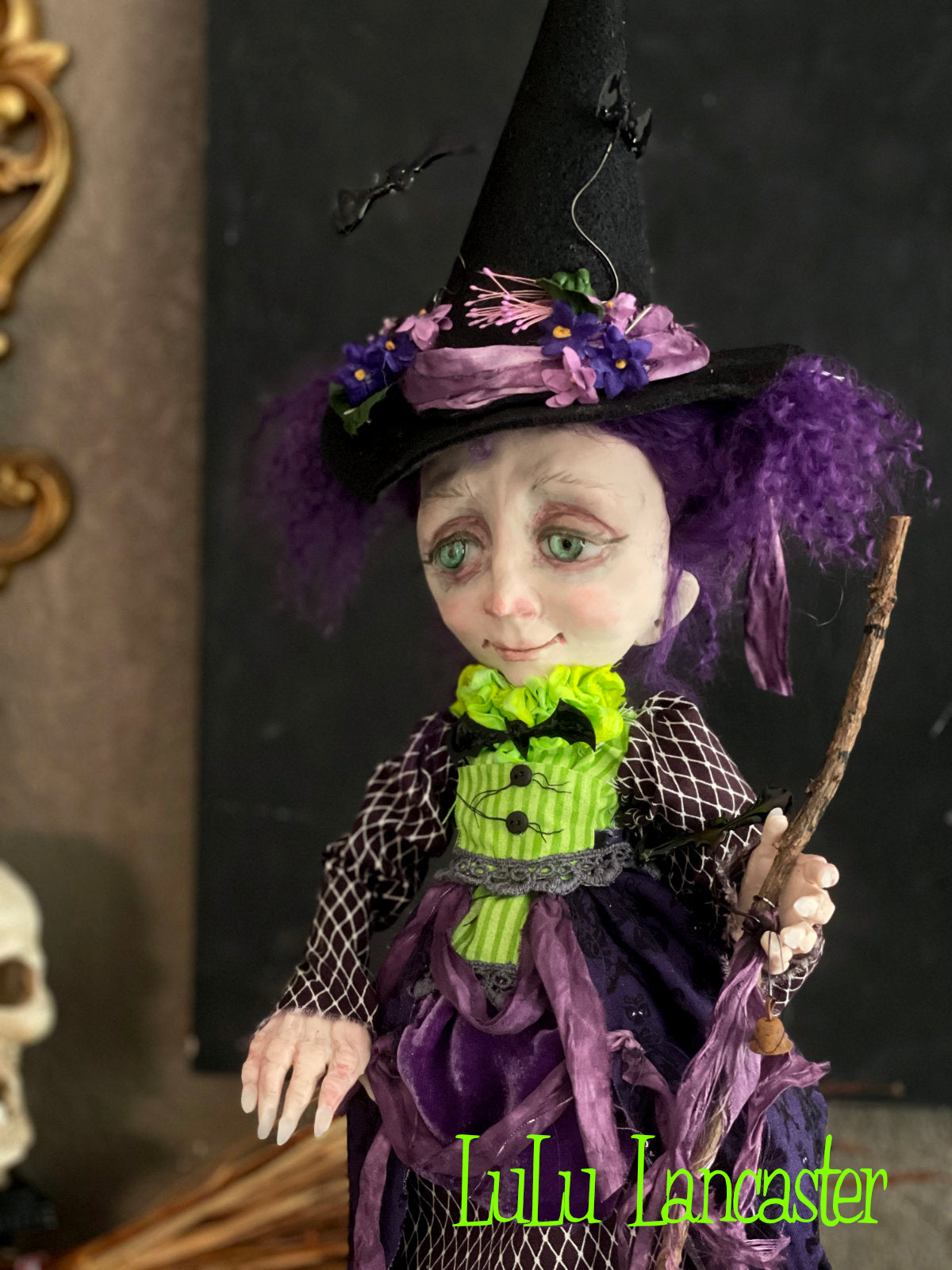 Batty Bonnie the Wickety witch Original LuLu Lancaster Halloween Art Doll