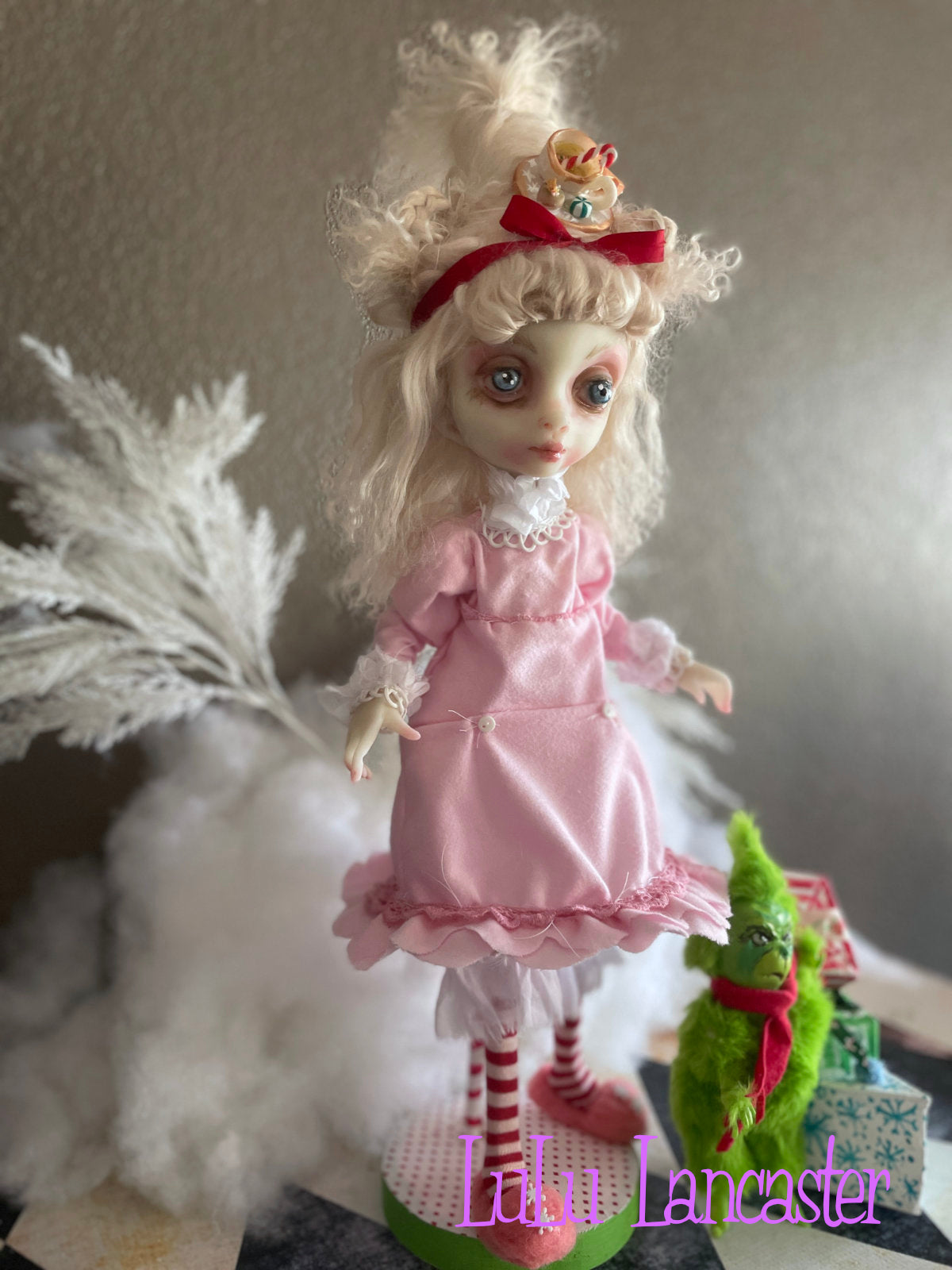 CindyLou and Baby Grinchy LuLu's Holiday Original LuLu Lancaster Art Doll