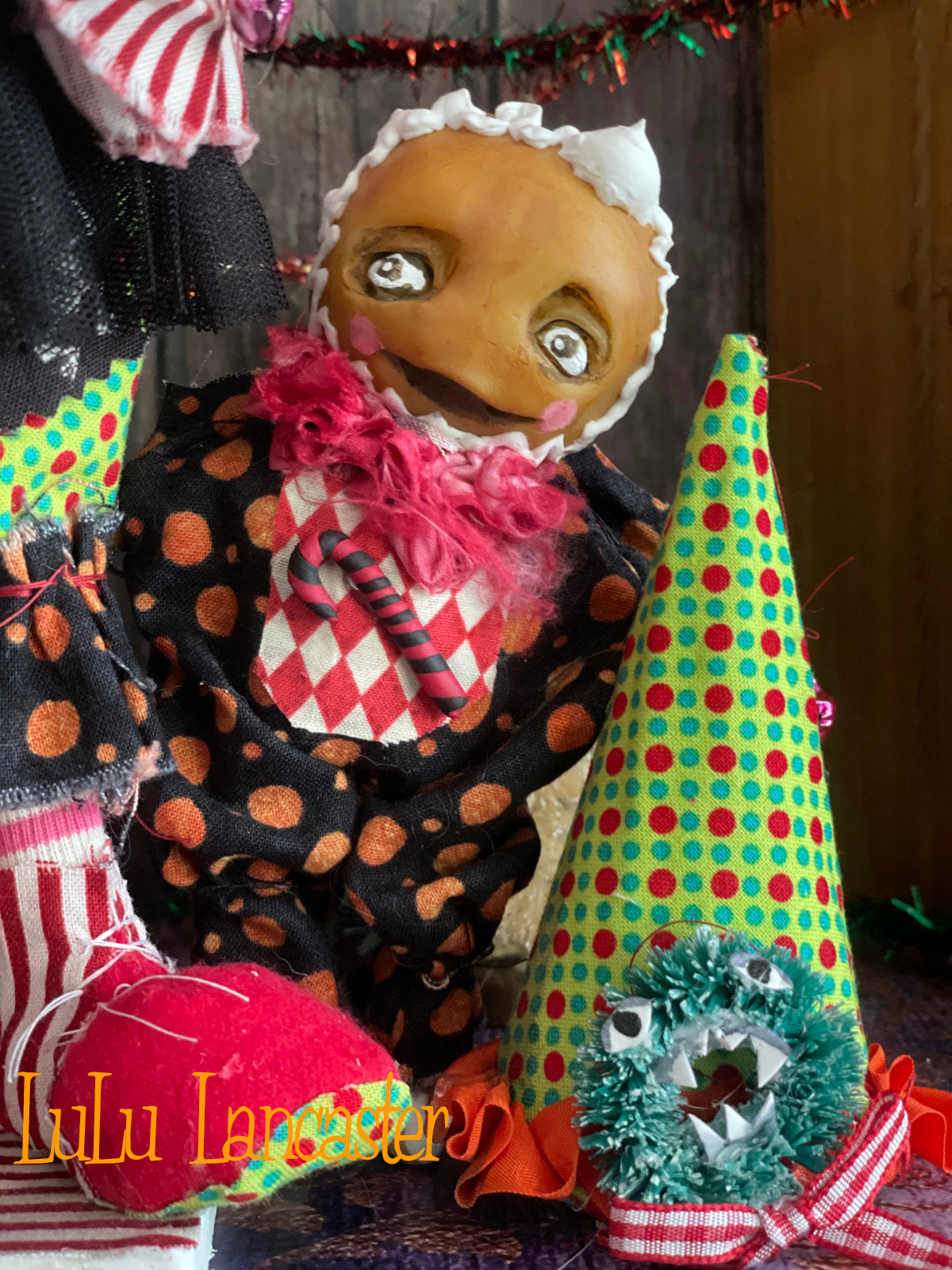 Cotton Jingles and Meg Creepmas clown Christmas winter Original LuLu Lancaster Art Doll