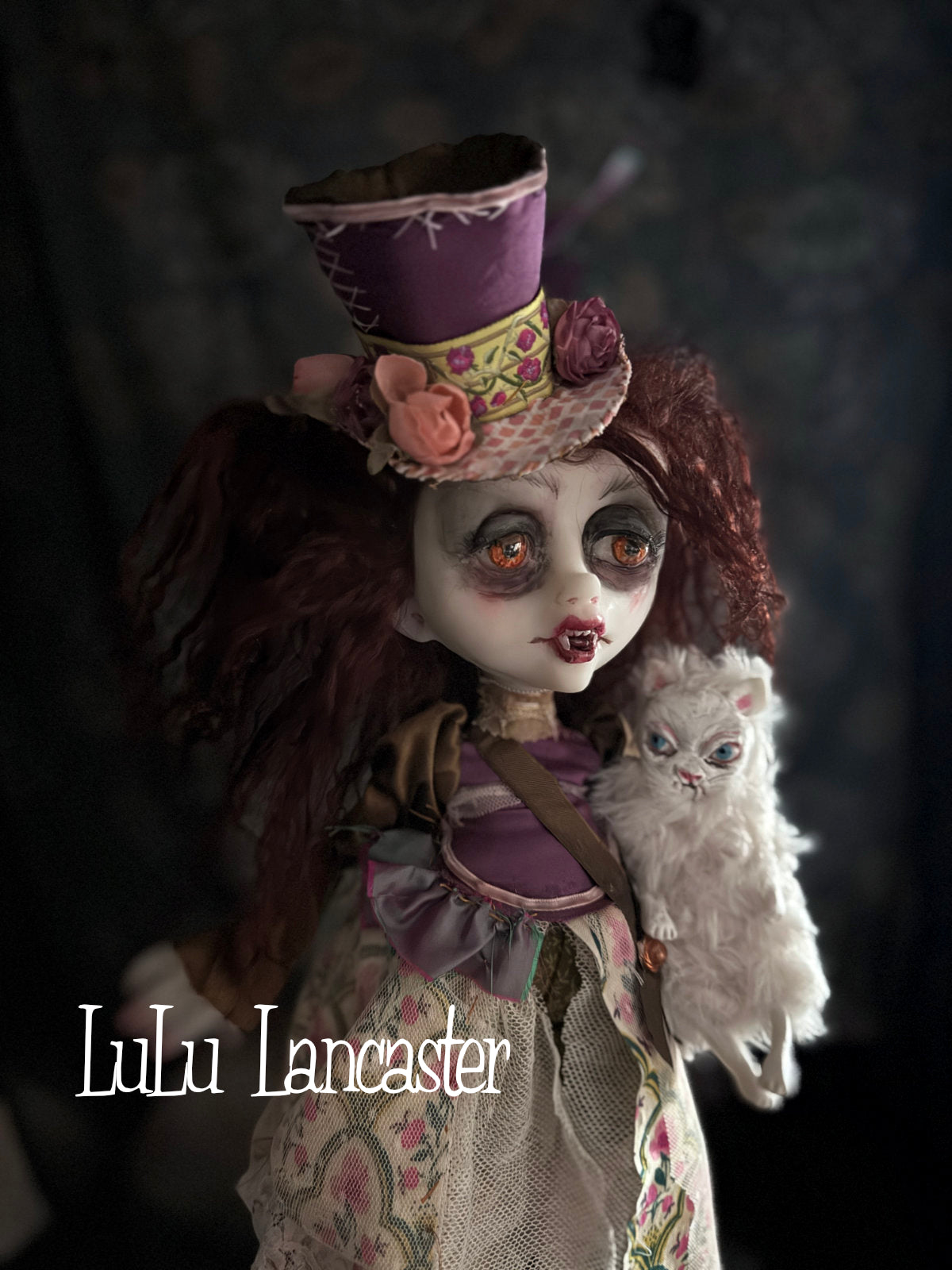 Marnie and Marshmallow Vampire Original LuLu Lancaster Art Doll