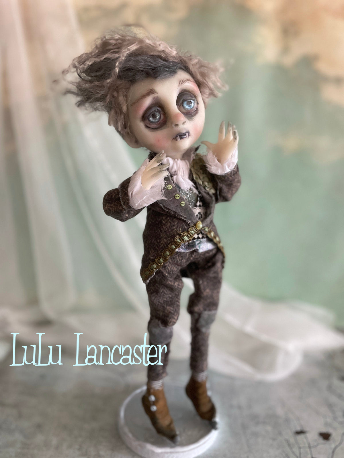 Pauly the Winter Vampire Ice skater Original LuLu Lancaster Art Doll