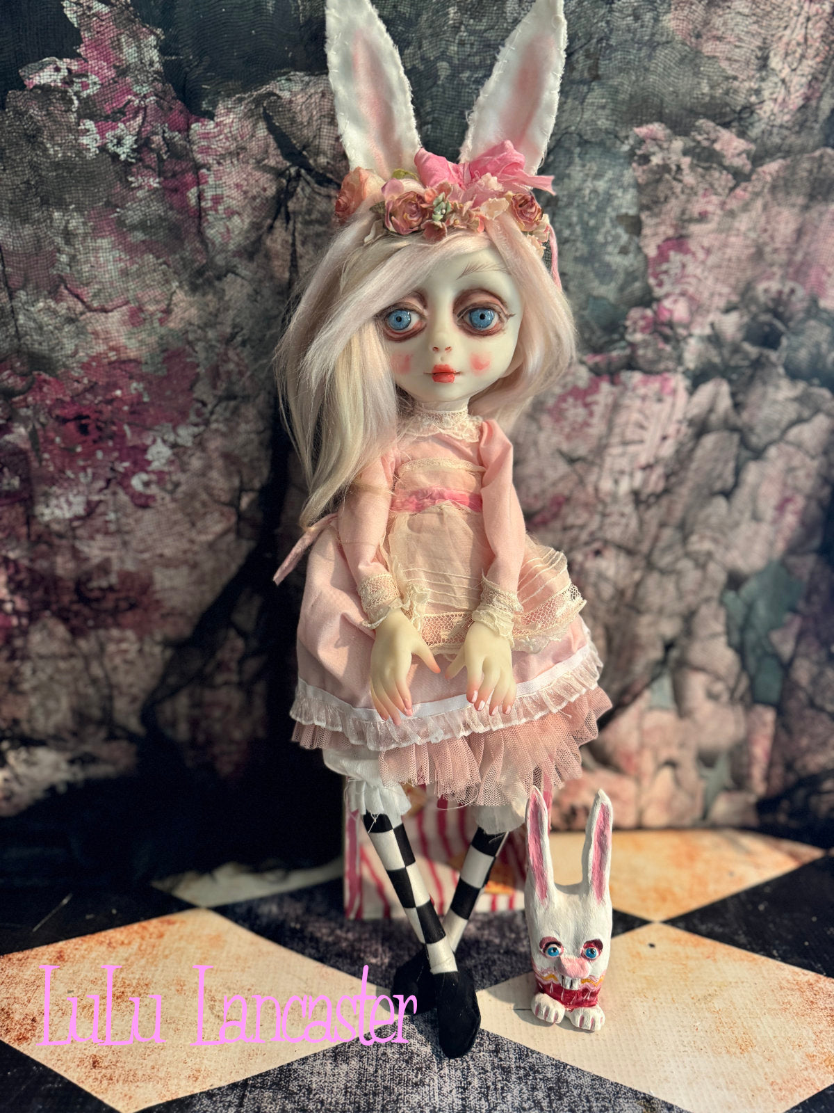 Pink Alice Rabbit~ Original Lulu Lancaster Art Doll
