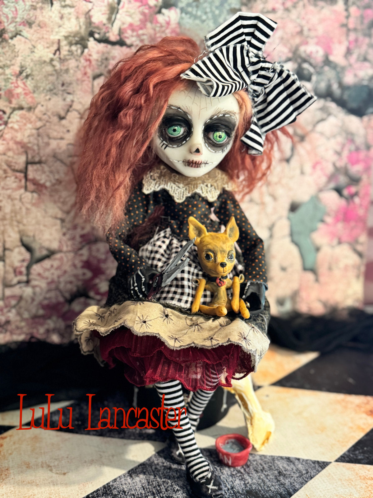 Raggedy was Anne Goth Rag Doll~ Original Lulu Lancaster Art Doll