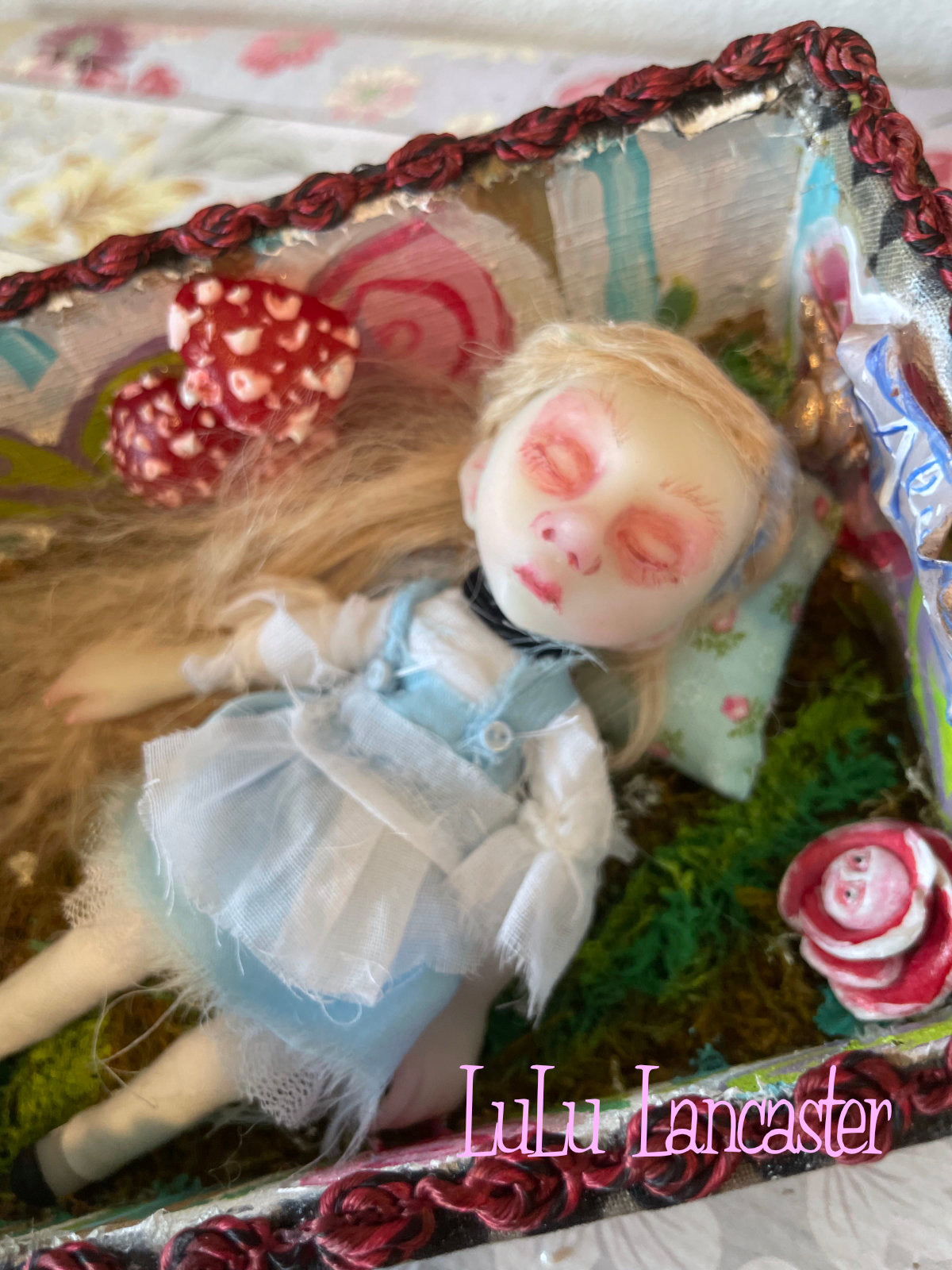 Miniature Sleeping Alice in box LuLu's Wonderland Original LuLu Lancaster Art Doll