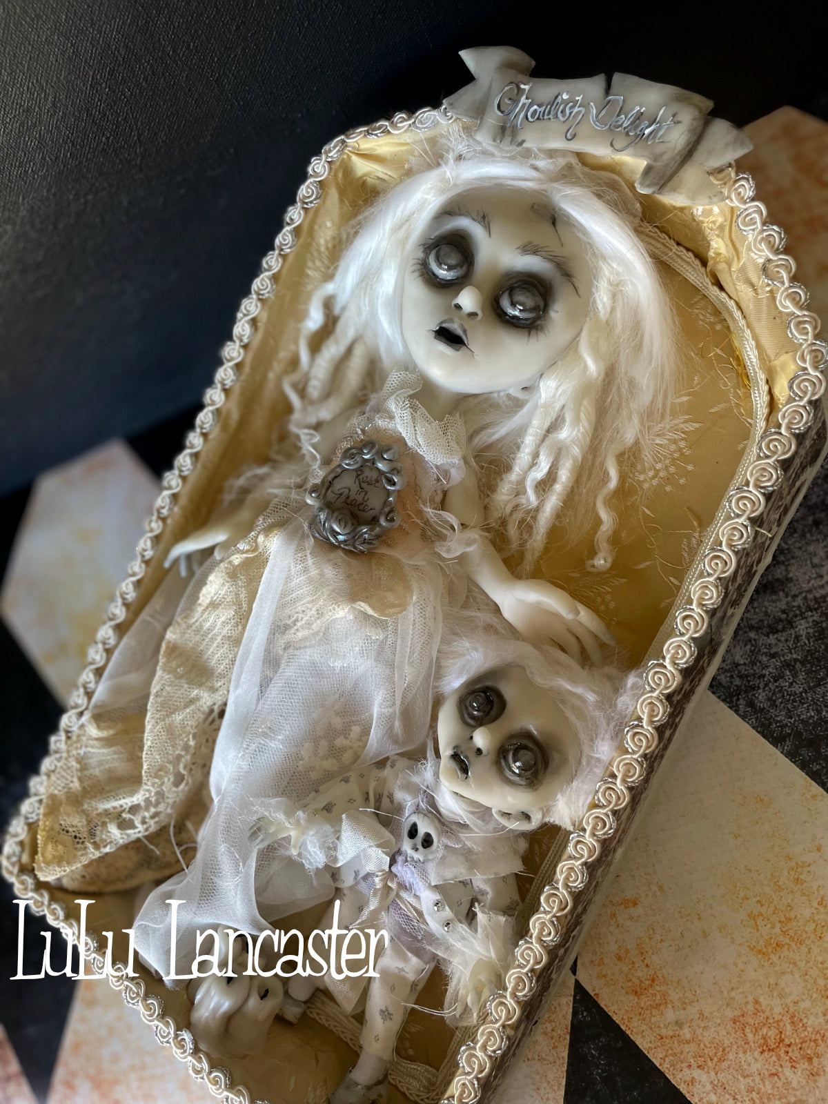 Ghoulish Delight Boxed ghosts Original LuLu Lancaster Art Doll