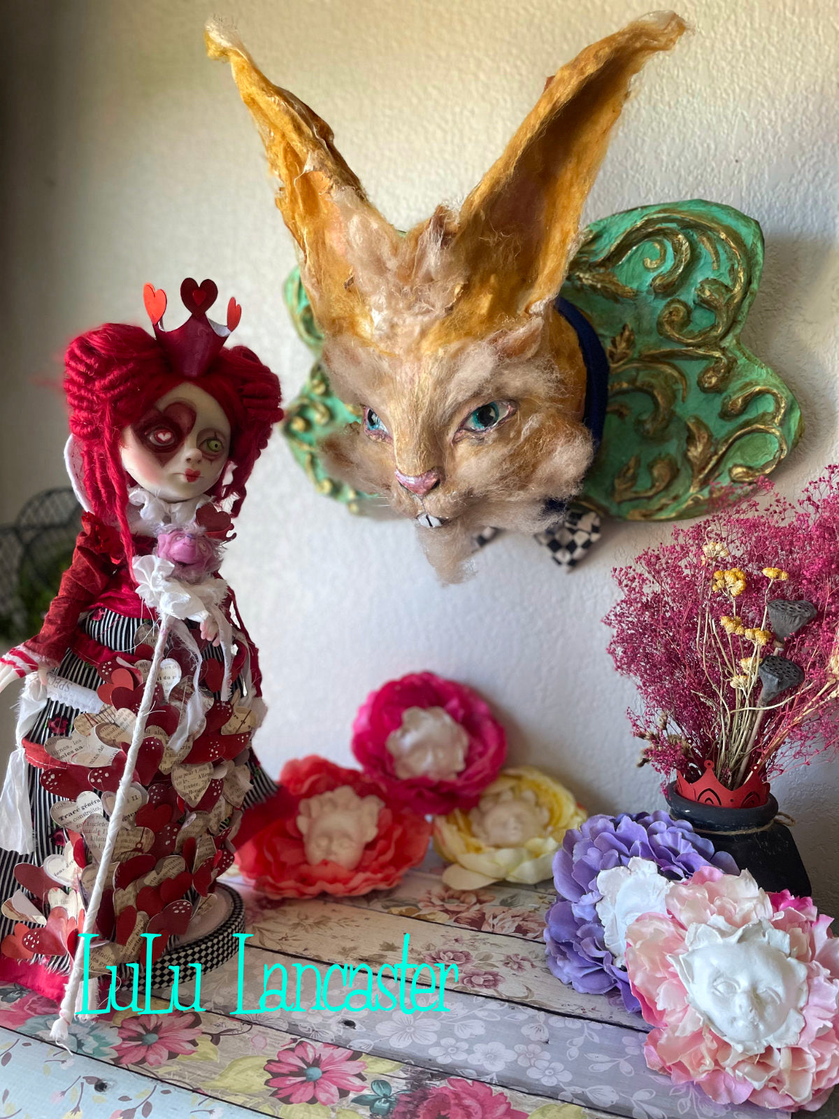 MaRcH HaRe wall hanging Faux taxidermy LuLu's Wonderland Original LuLu Lancaster Art