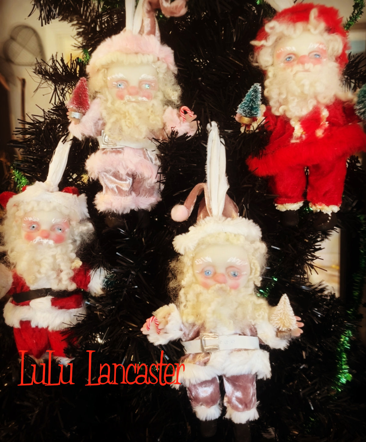 Santa Mini Christmas hanging Santa Original LuLu Lancaster Art Doll