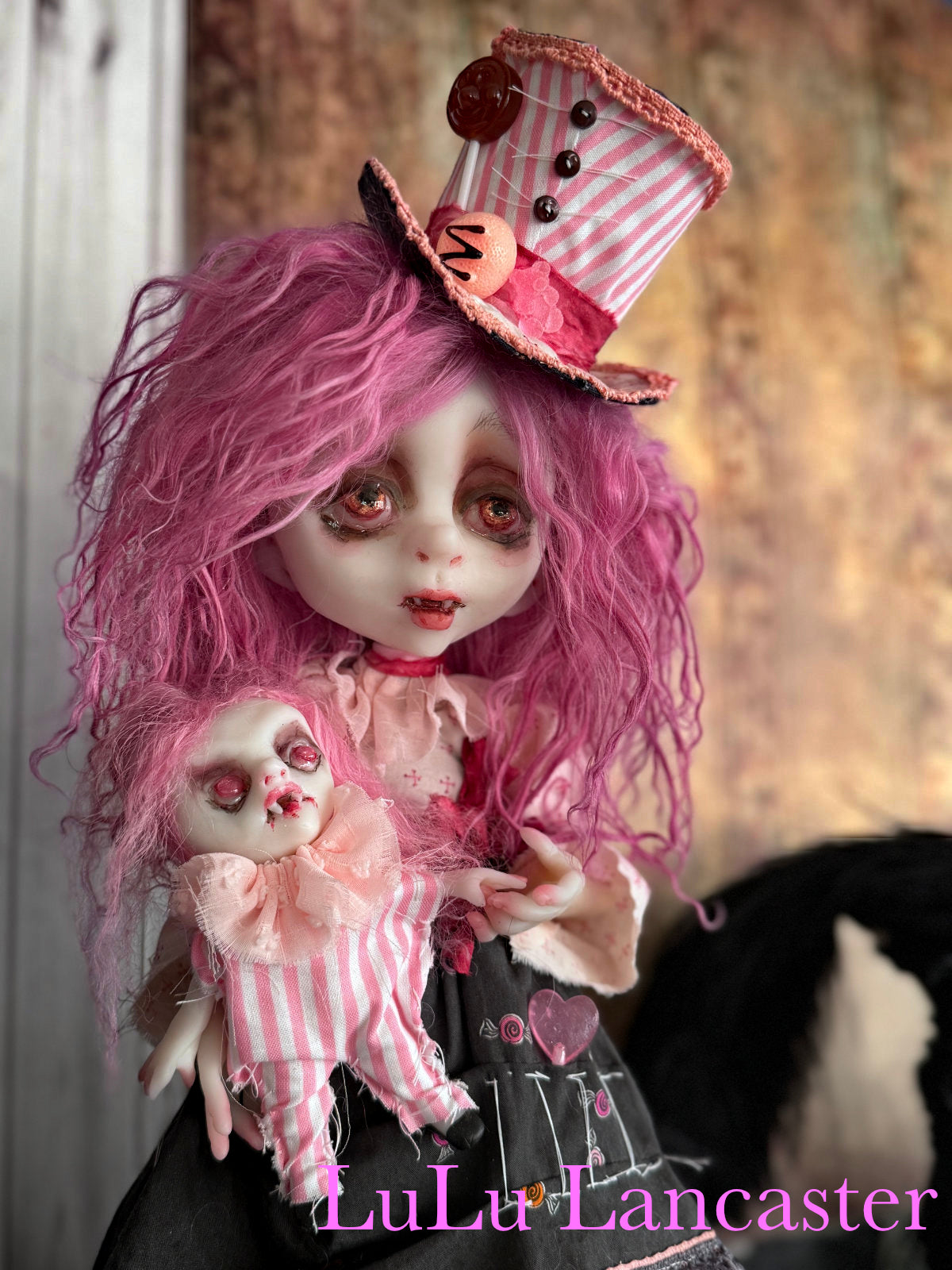 Dulcie and Lolli Vampires Original LuLu Lancaster Art Doll
