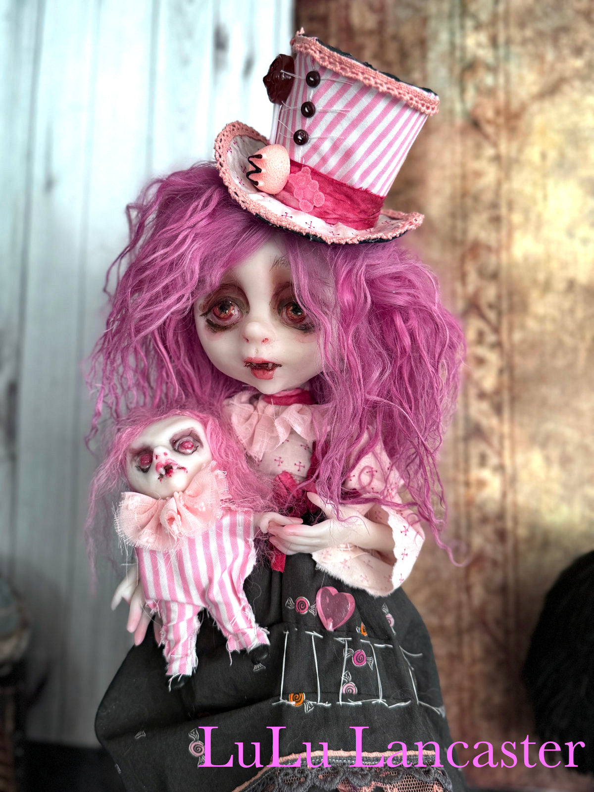 Dulcie and Lolli Vampires Original LuLu Lancaster Art Doll