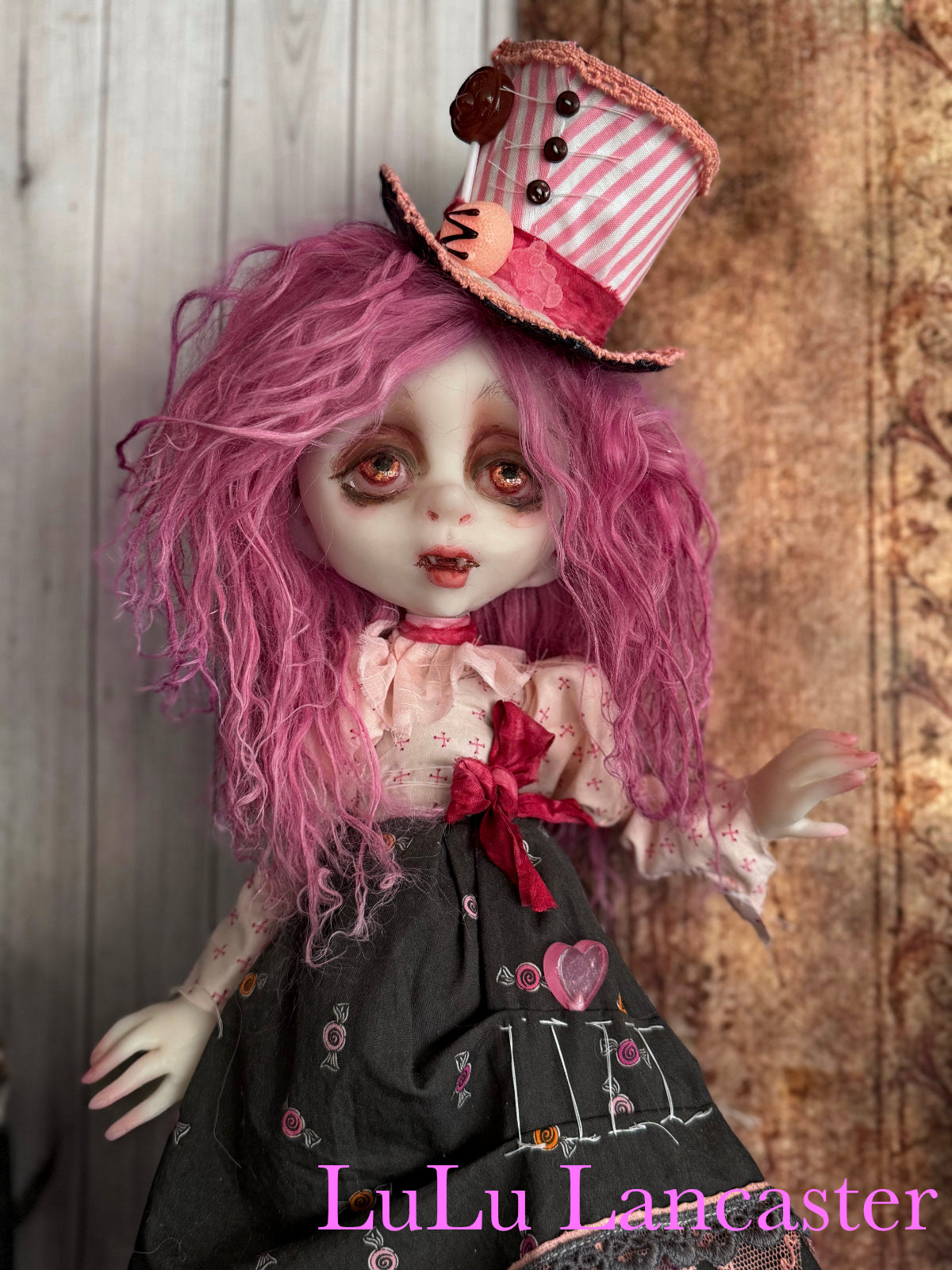 Dulcie and Lolli Vampires Original LuLu Lancaster Art Doll