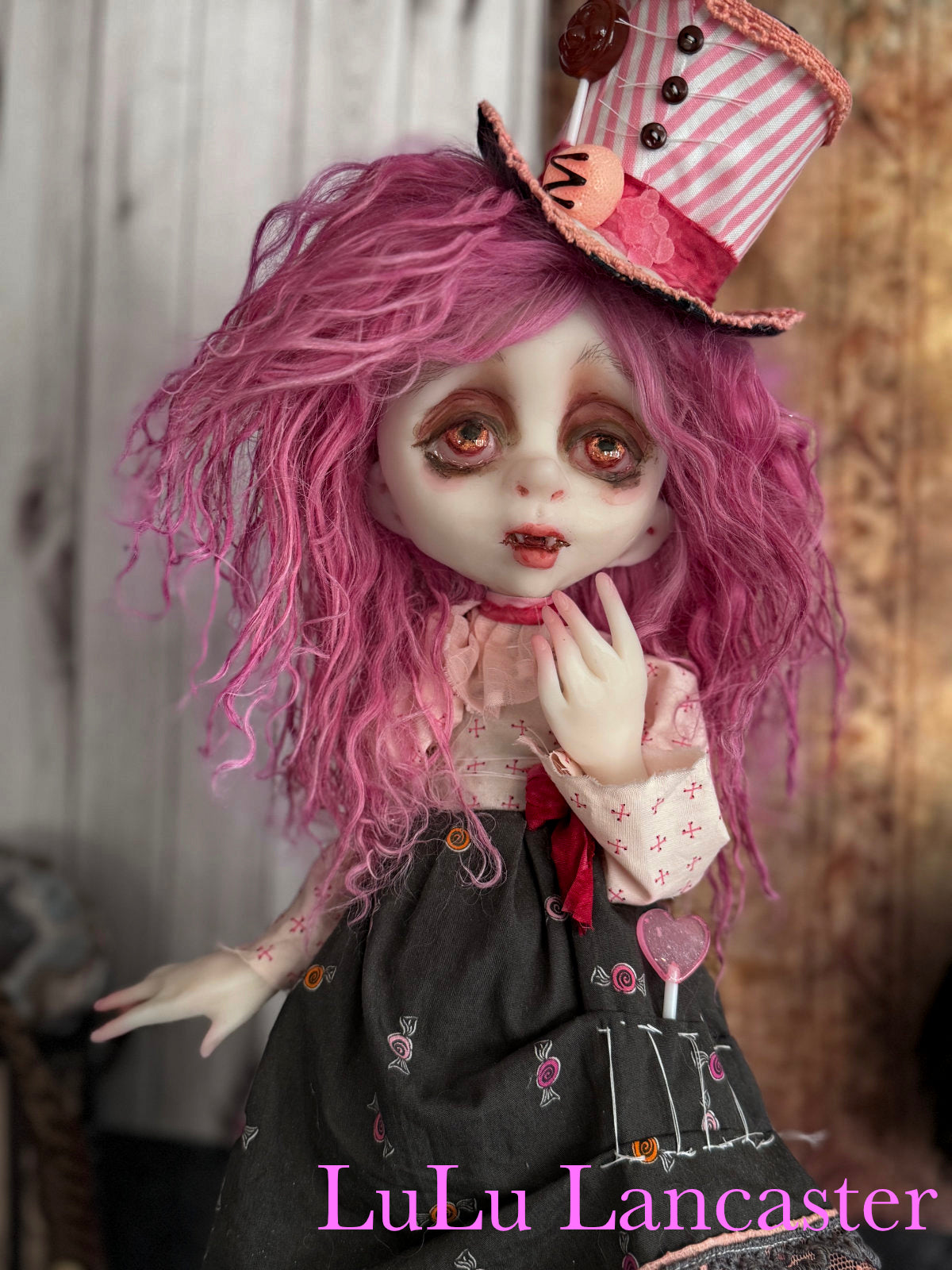 Dulcie and Lolli Vampires Original LuLu Lancaster Art Doll