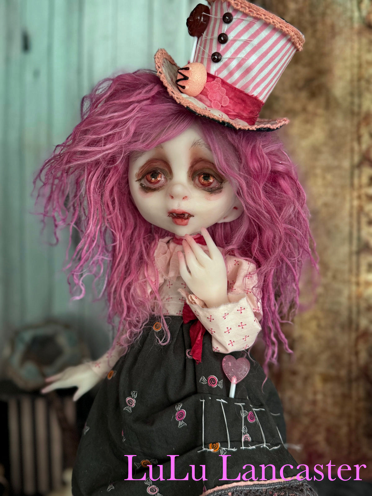 Dulcie and Lolli Vampires Original LuLu Lancaster Art Doll