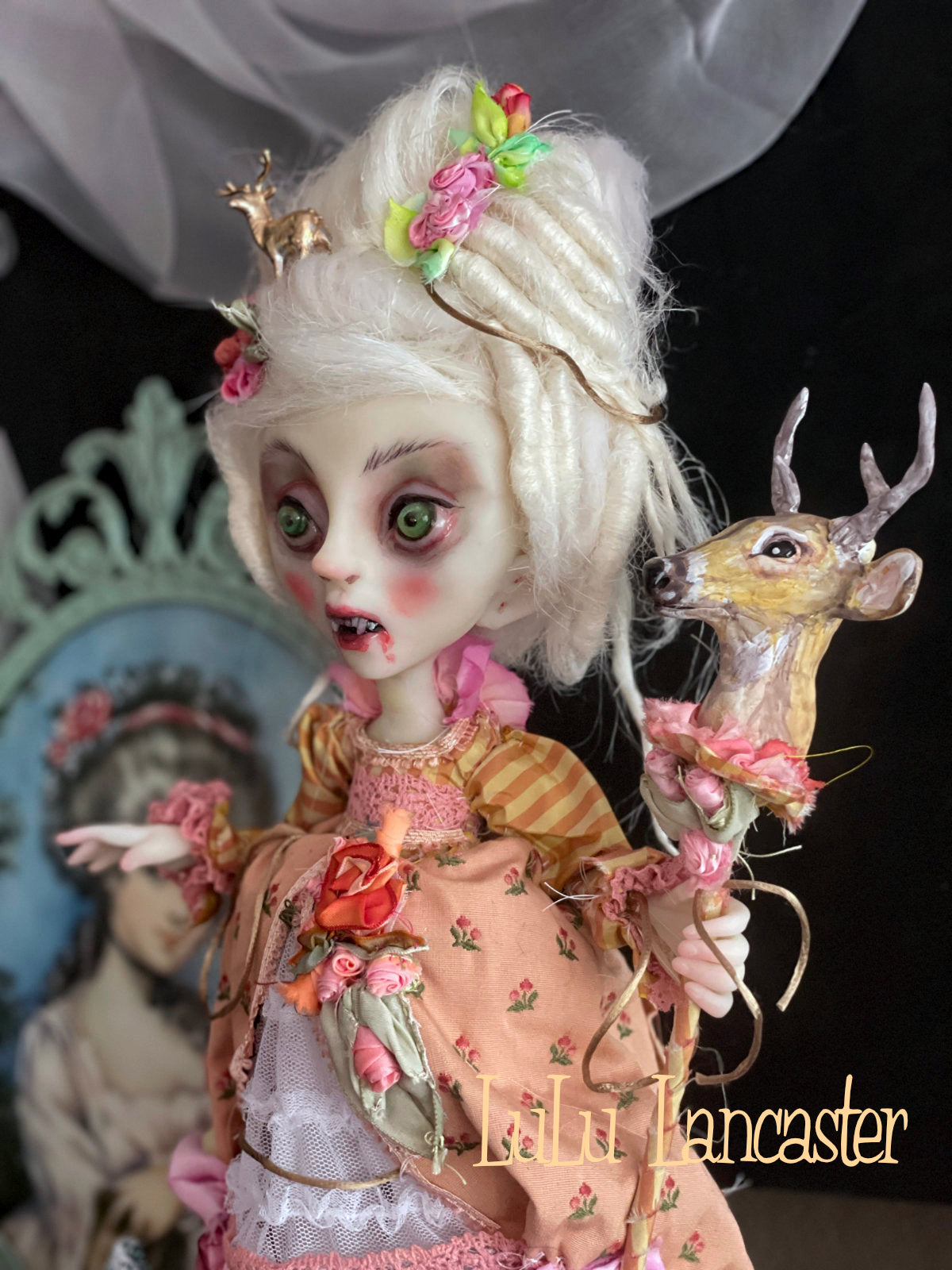 Aphra the rococo Vampire Art Doll LuLu Lancaster ~Ominous III, Hinge Artist Collective Group show