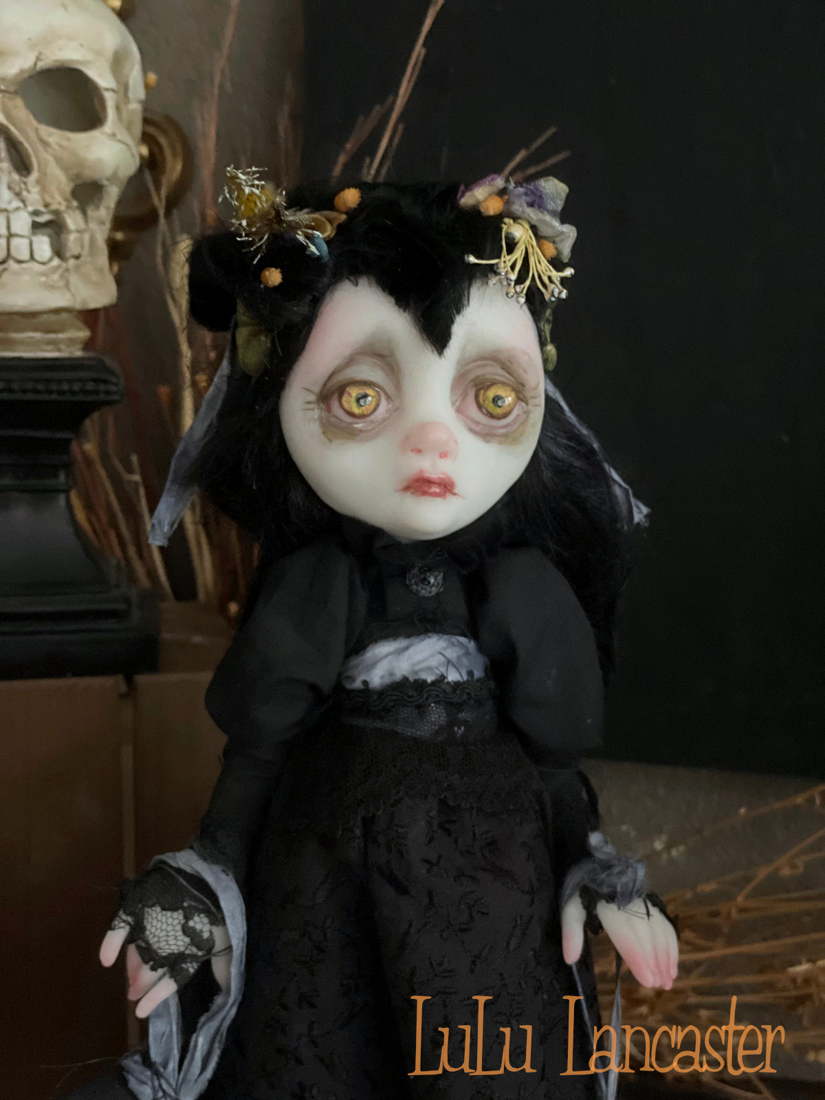 Baizelle the Ram Witch Original LuLu Lancaster Halloween Art Doll