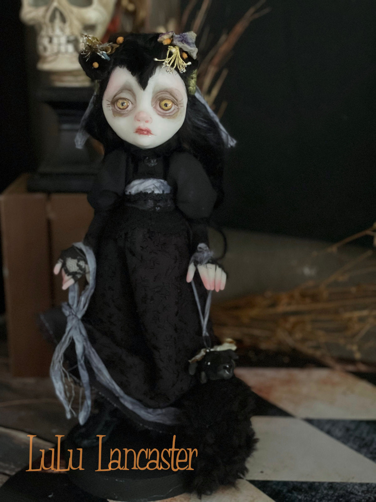 Baizelle the Ram Witch Original LuLu Lancaster Halloween Art Doll