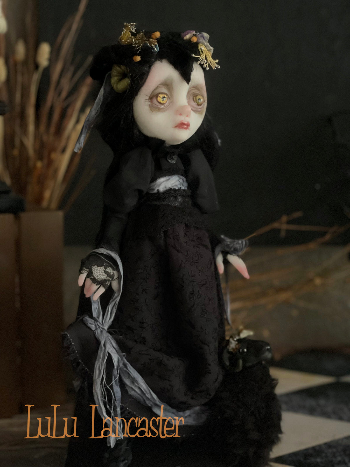 Baizelle the Ram Witch Original LuLu Lancaster Halloween Art Doll