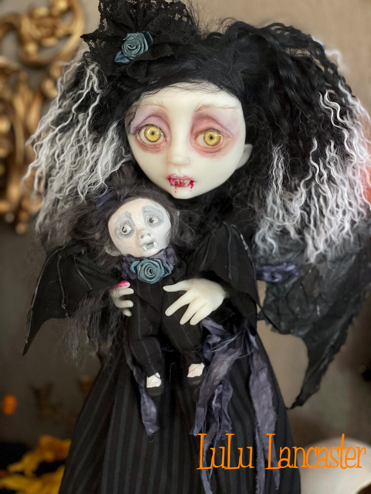 Bethsaida Vampire Bat Original LuLu Lancaster Halloween Art Dolls