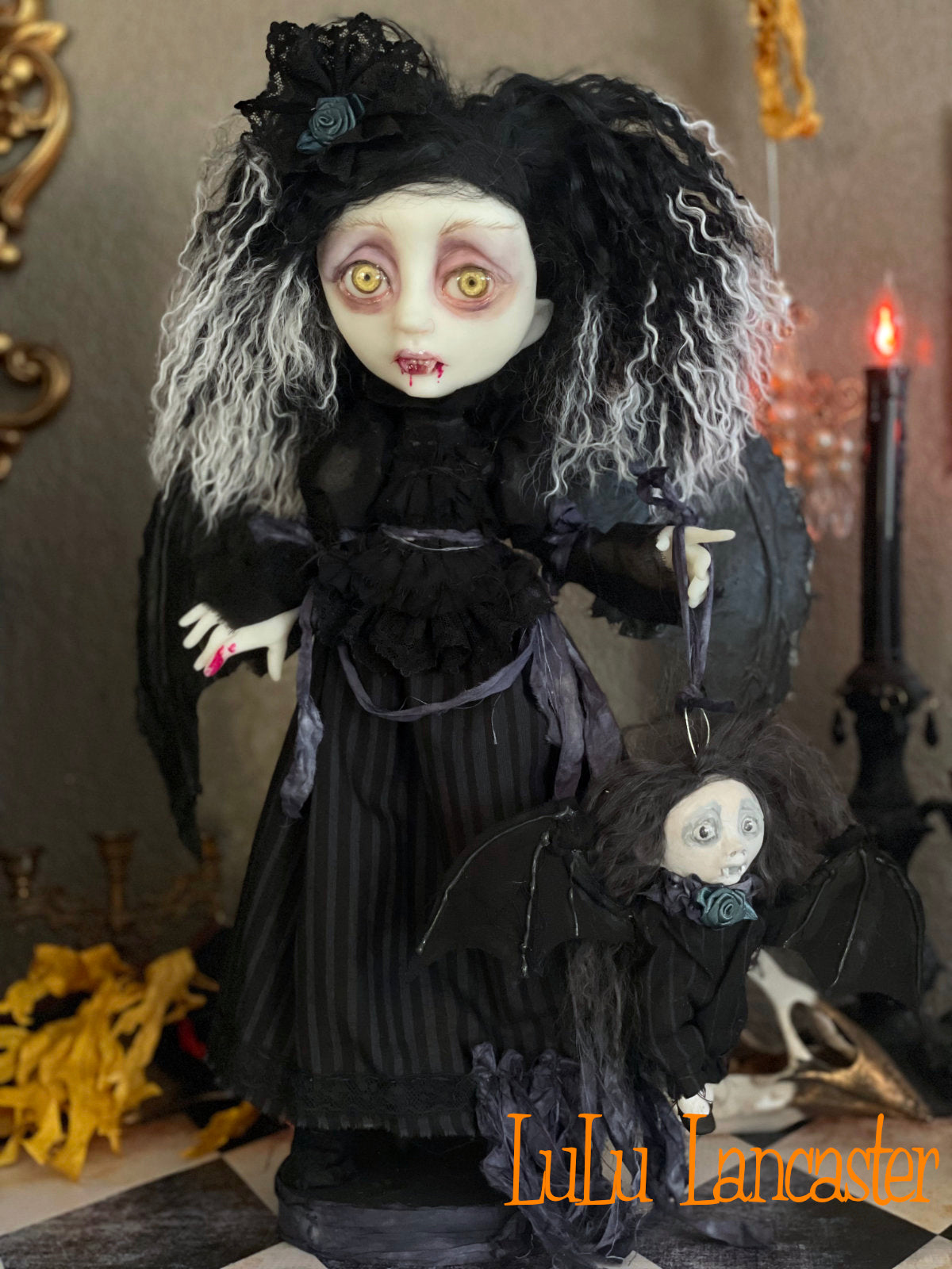 Bethsaida Vampire Bat Original LuLu Lancaster Halloween Art Dolls