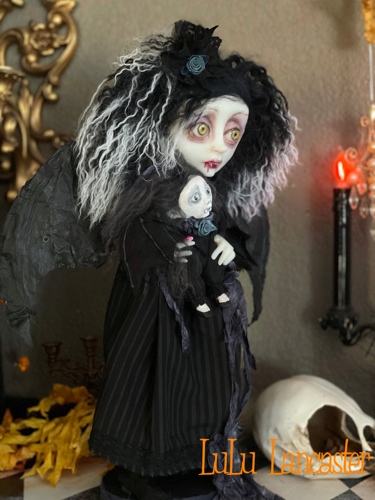 Bethsaida Vampire Bat Original LuLu Lancaster Halloween Art Dolls