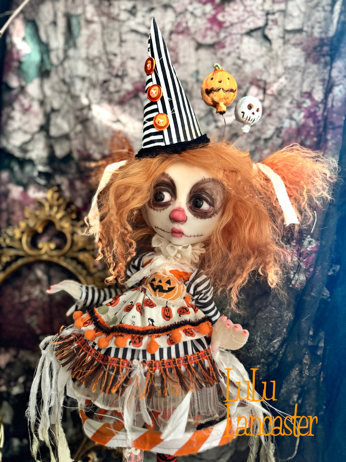BooBooButtons Poupee the Halloween Clown  ~Original LuLu Lancaster Art Doll
