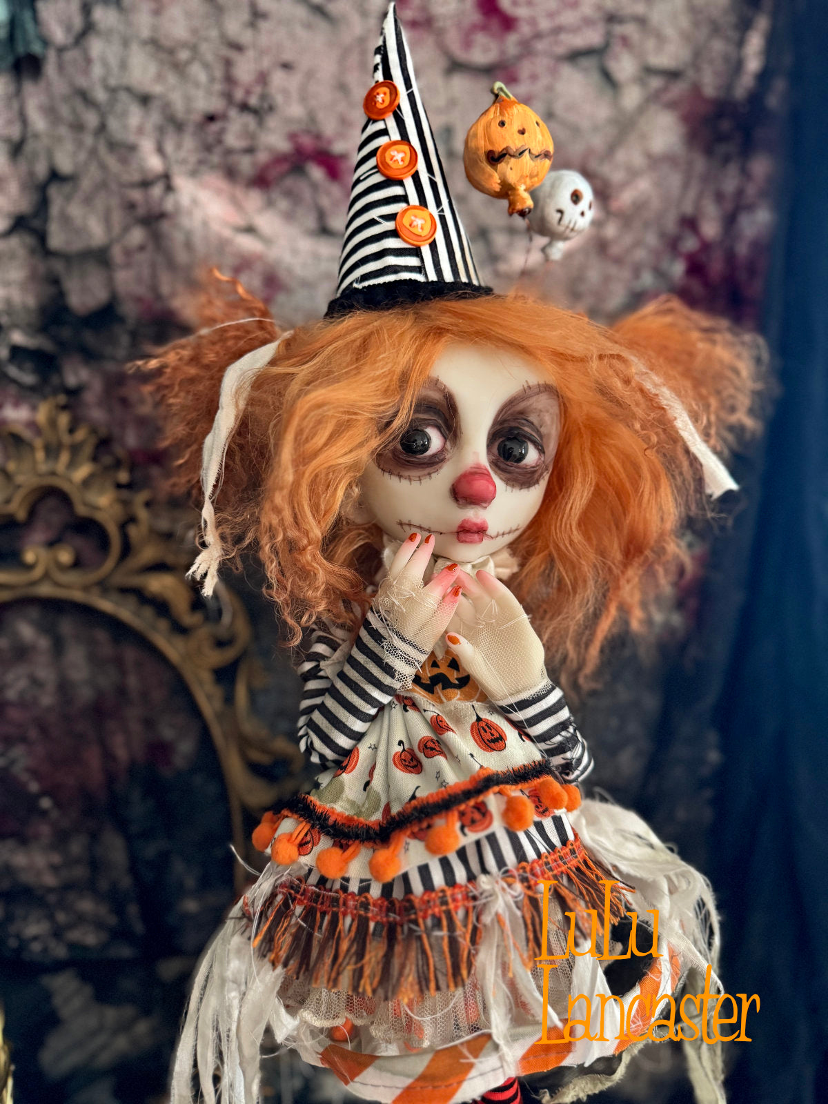 BooBooButtons Poupee the Halloween Clown  ~Original LuLu Lancaster Art Doll