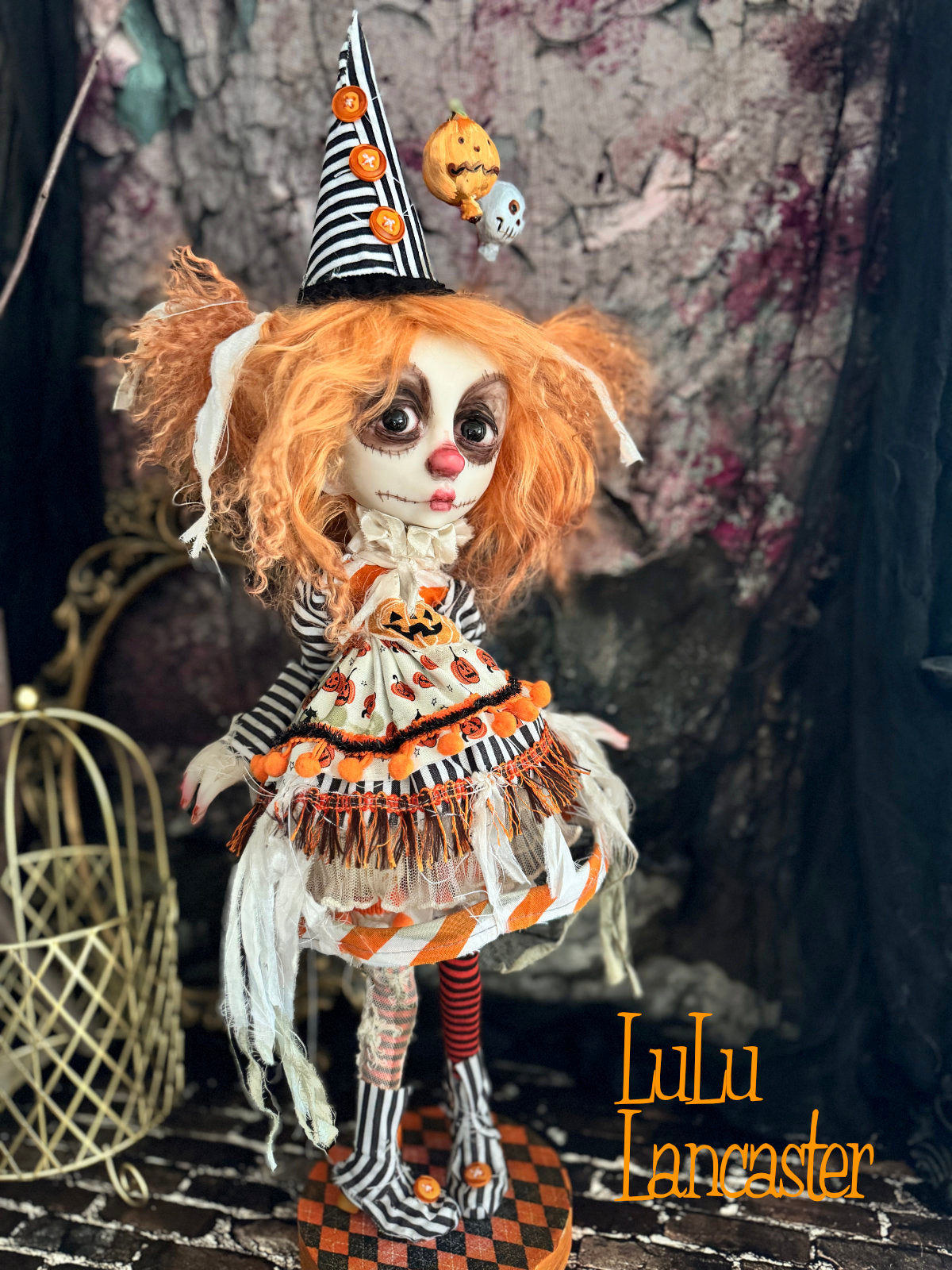 BooBooButtons Poupee the Halloween Clown  ~Original LuLu Lancaster Art Doll