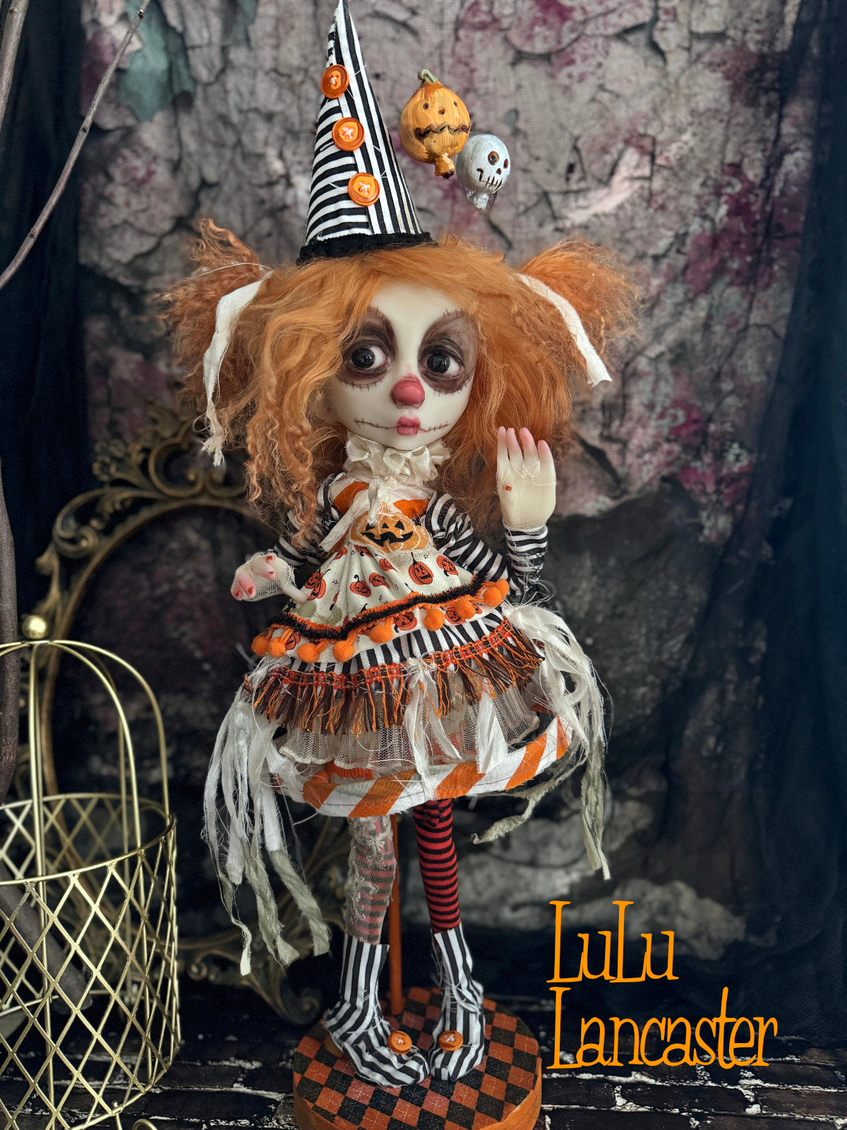 BooBooButtons Poupee the Halloween Clown  ~Original LuLu Lancaster Art Doll