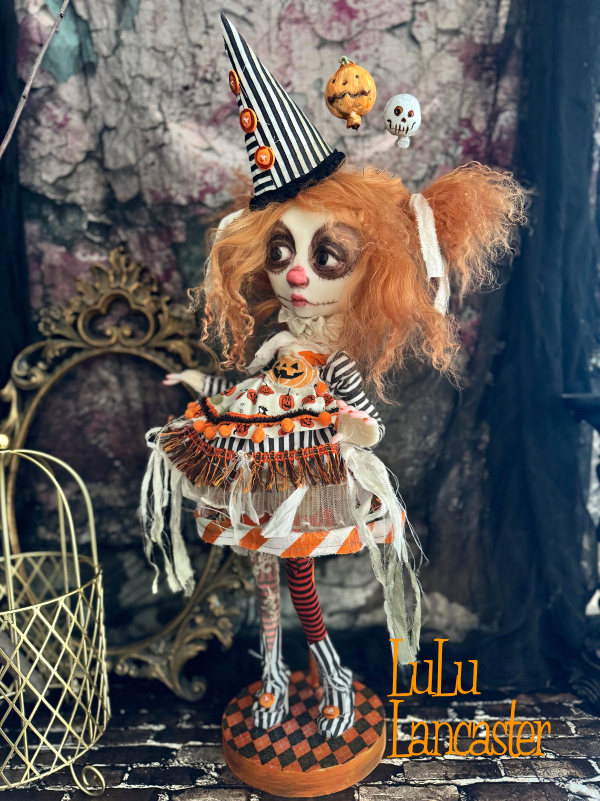 BooBooButtons Poupee the Halloween Clown  ~Original LuLu Lancaster Art Doll