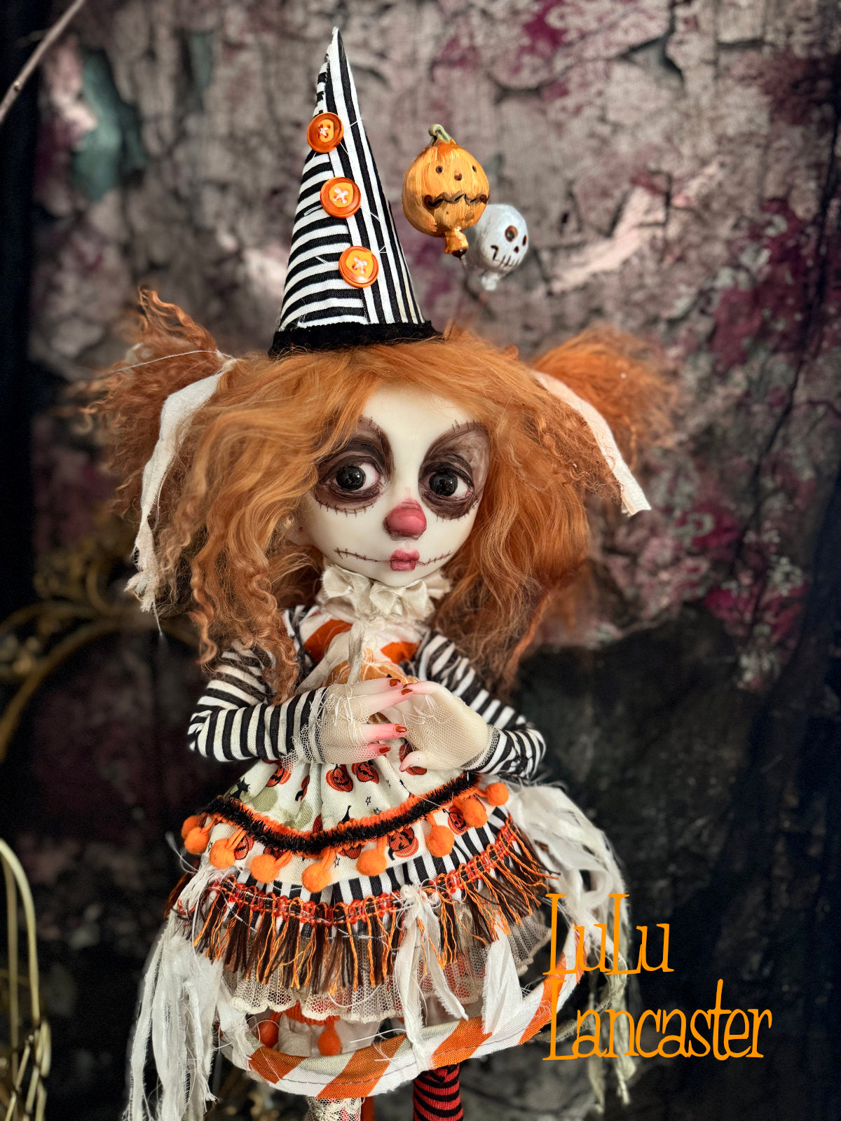 BooBooButtons Poupee the Halloween Clown  ~Original LuLu Lancaster Art Doll