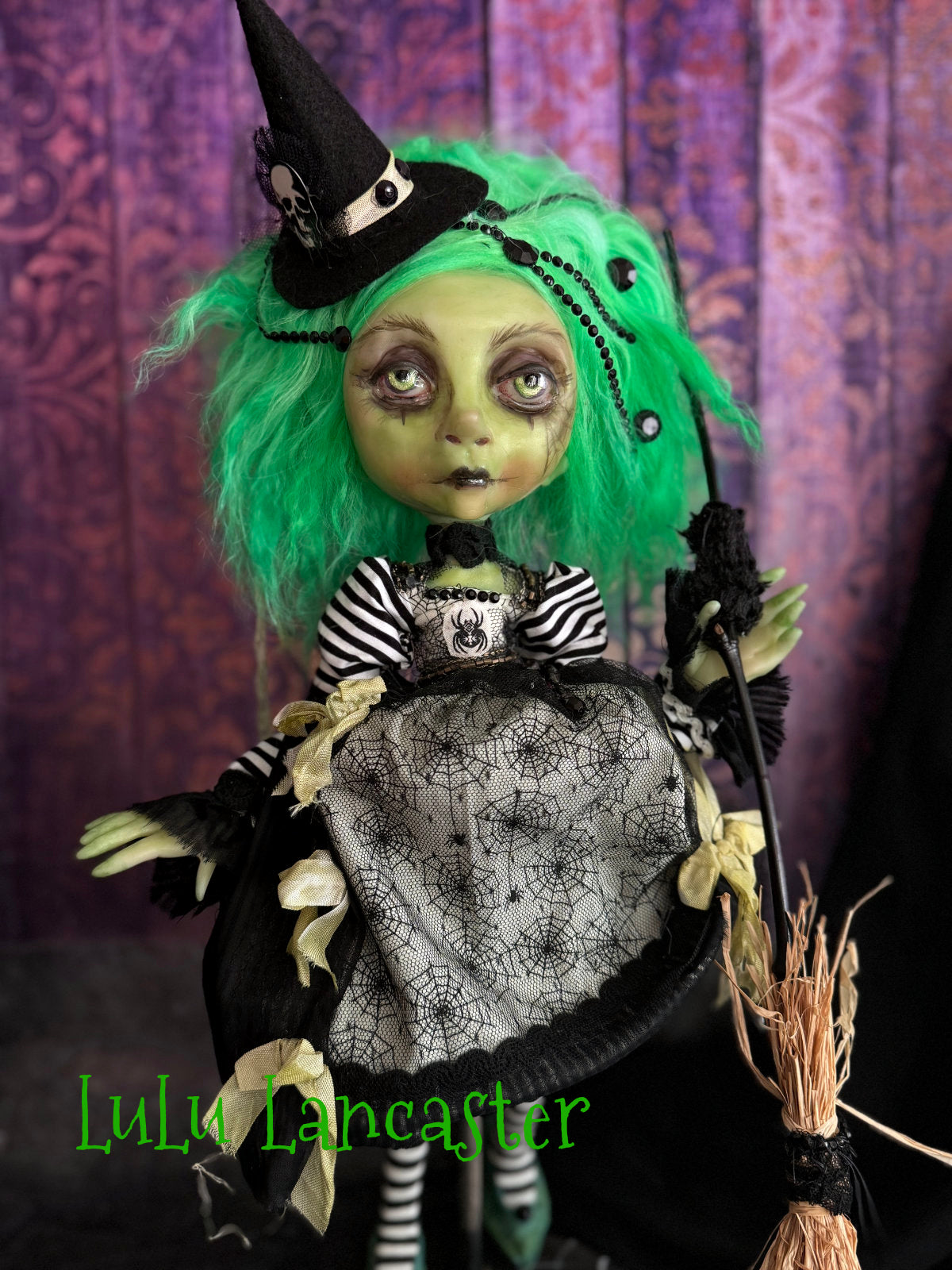 Emidori Green Rococo Witch Halloween Original LuLu Lancaster Art Dolls
