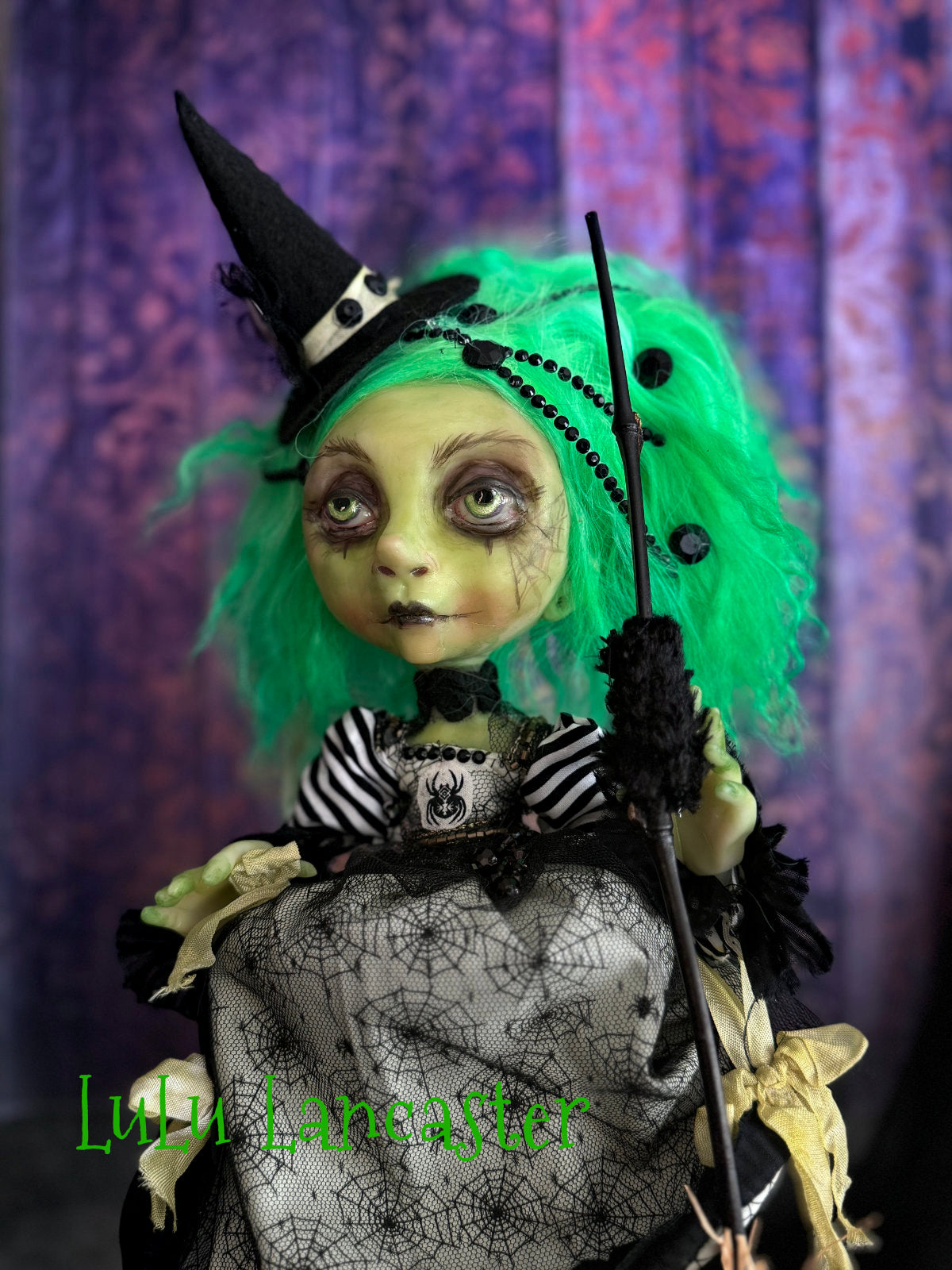 Emidori Green Rococo Witch Halloween Original LuLu Lancaster Art Dolls