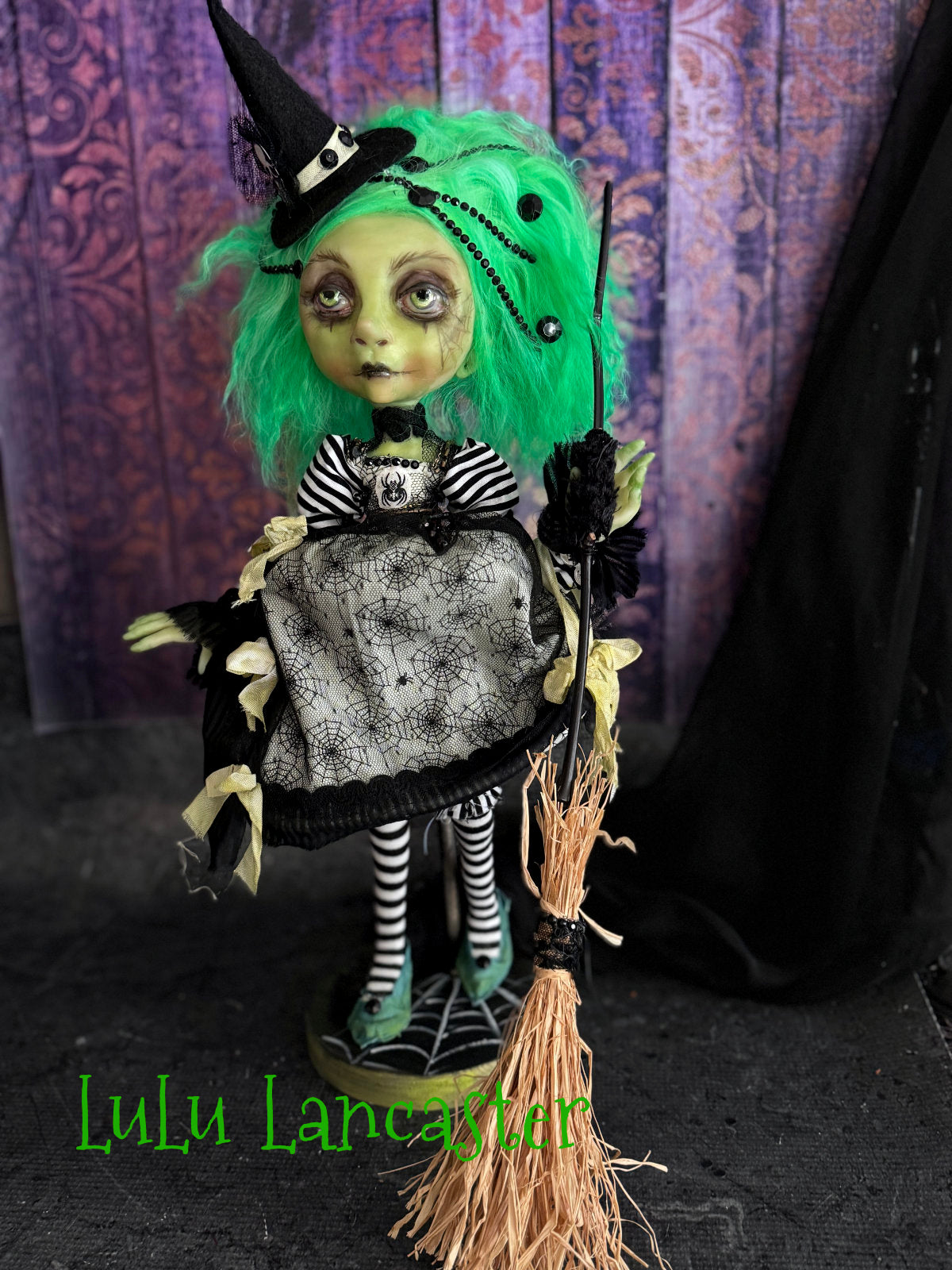 Emidori Green Rococo Witch Halloween Original LuLu Lancaster Art Dolls