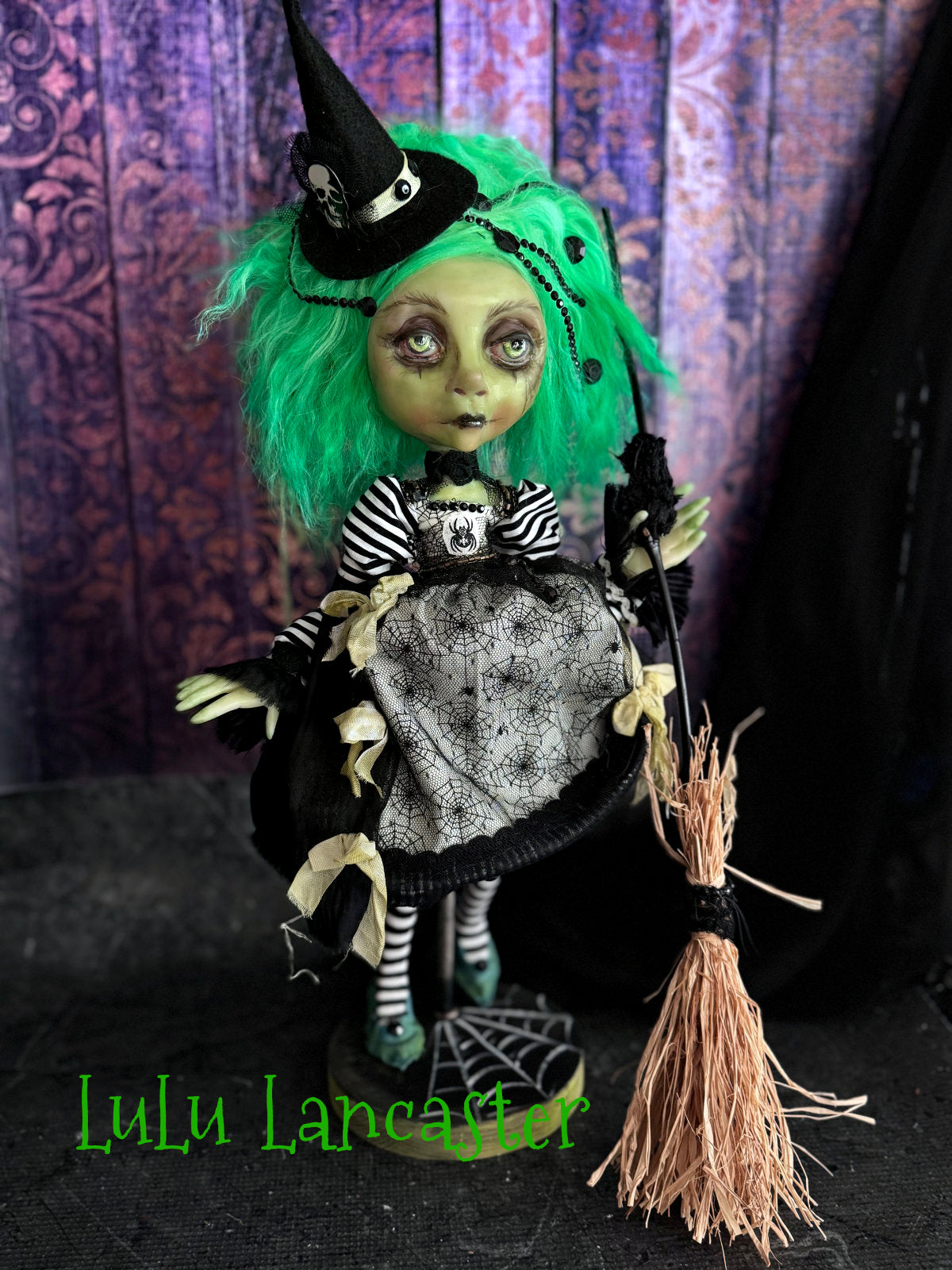 Emidori Green Rococo Witch Halloween Original LuLu Lancaster Art Dolls