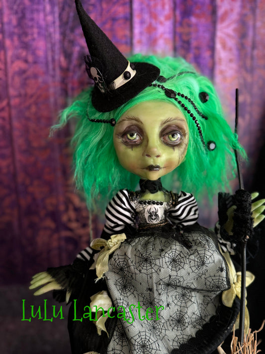 Emidori Green Rococo Witch Halloween Original LuLu Lancaster Art Dolls