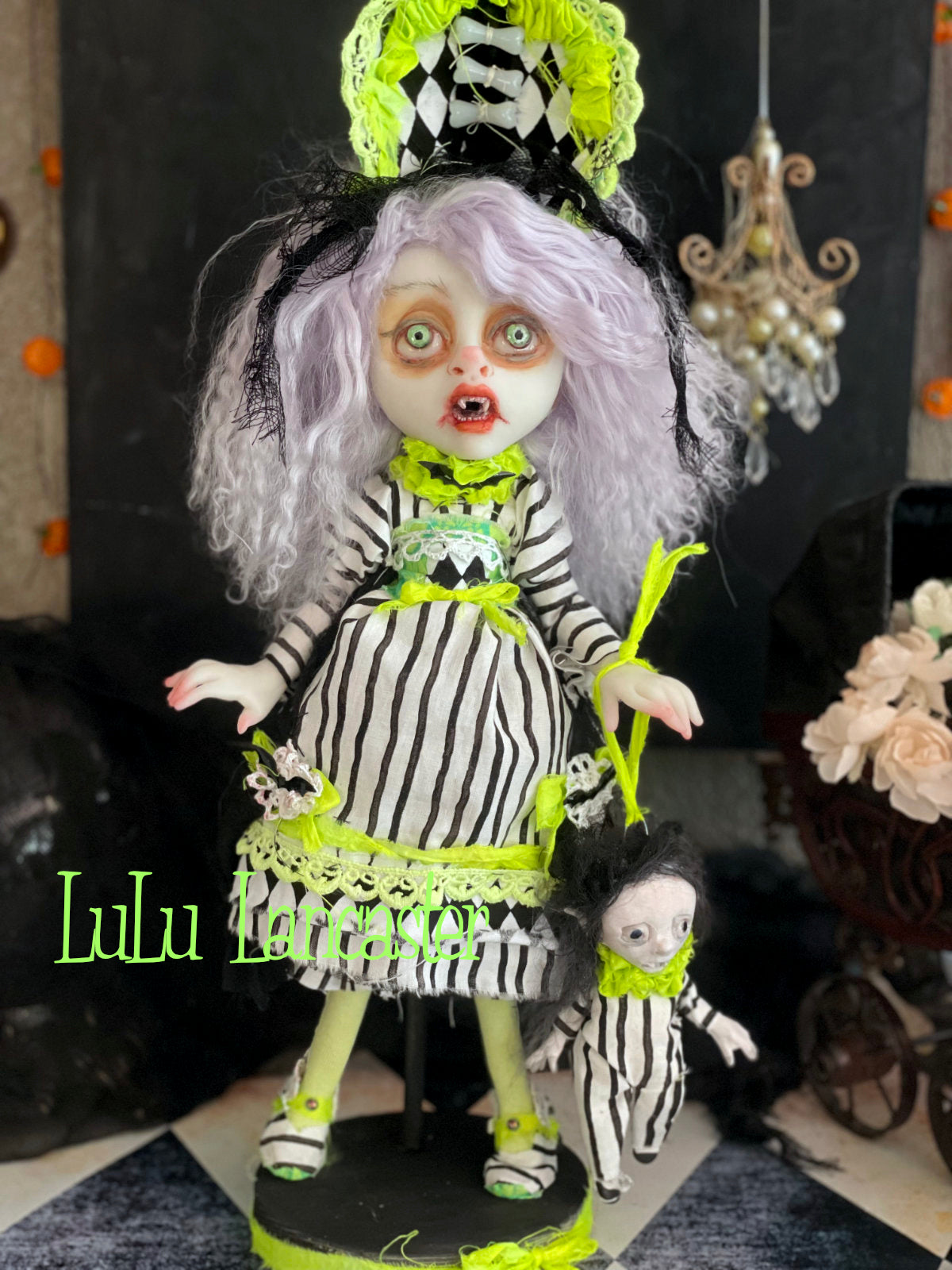 Eveland the Halloween vampire Witch Original LuLu Lancaster Art Dolls