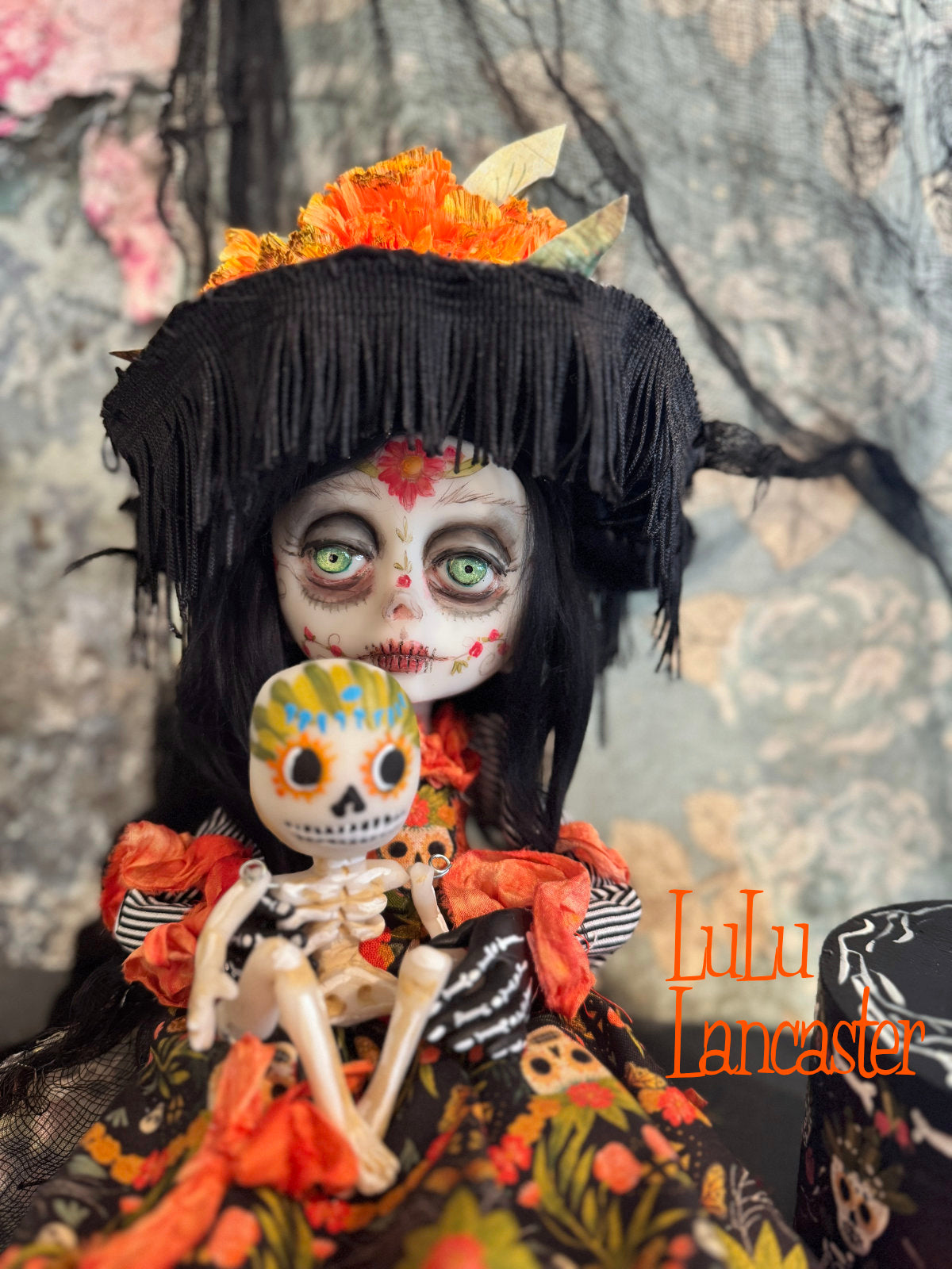Maravilla Catrina Skelton Dance ~ Original Lulu Lancaster Art Doll