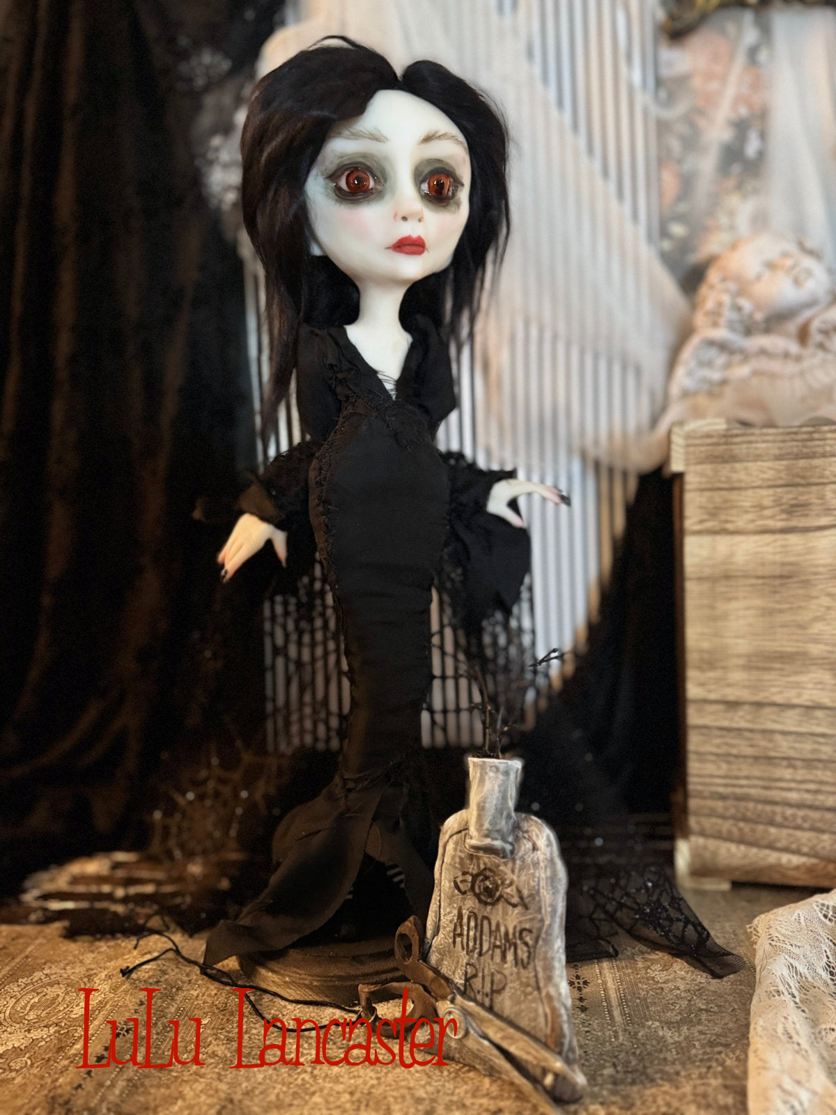 Morticia Made To Order ~ original Lulu Lancaster Art Doll