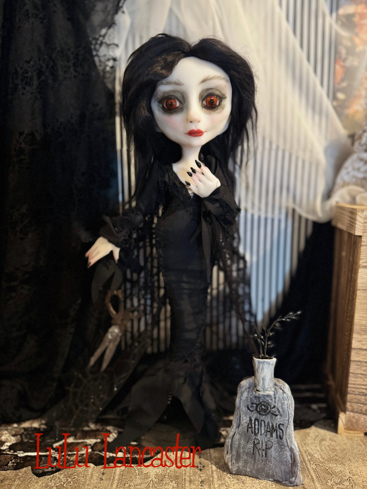Morticia Made To Order ~ original Lulu Lancaster Art Doll