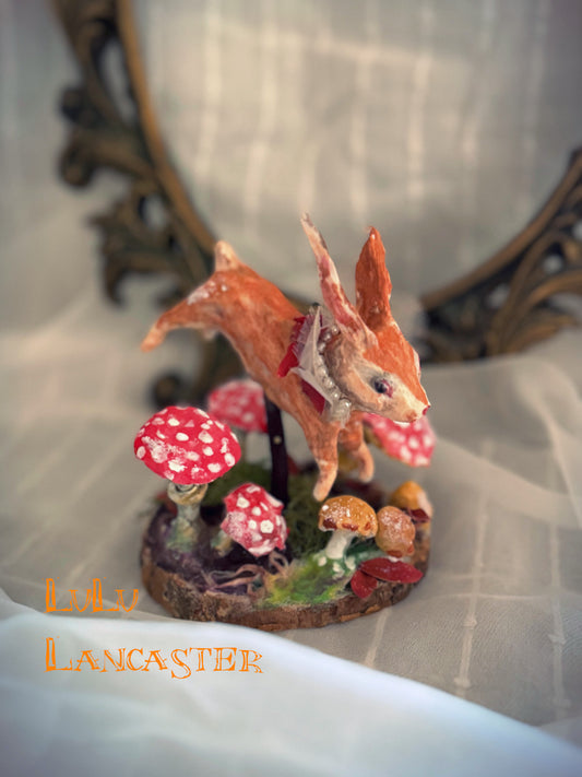 "Bounding" Spun Cotton Autumn Hare Original LuLu Lancaster