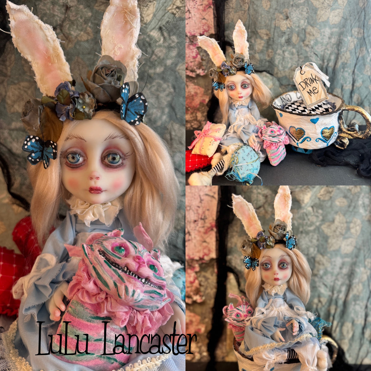 Alice Wonderland Teacup Sitting ~ original Lulu Lancaster Art Doll