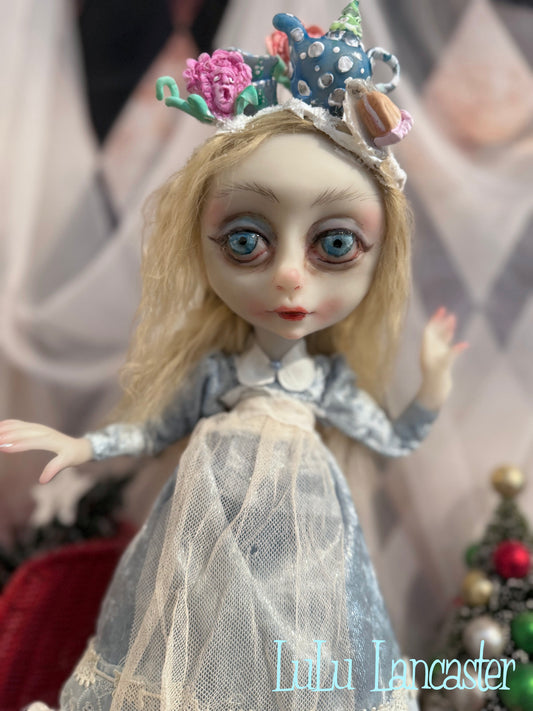 Alice in Winter Wonderland and Cheshire Original LuLu Lancaster Art Doll