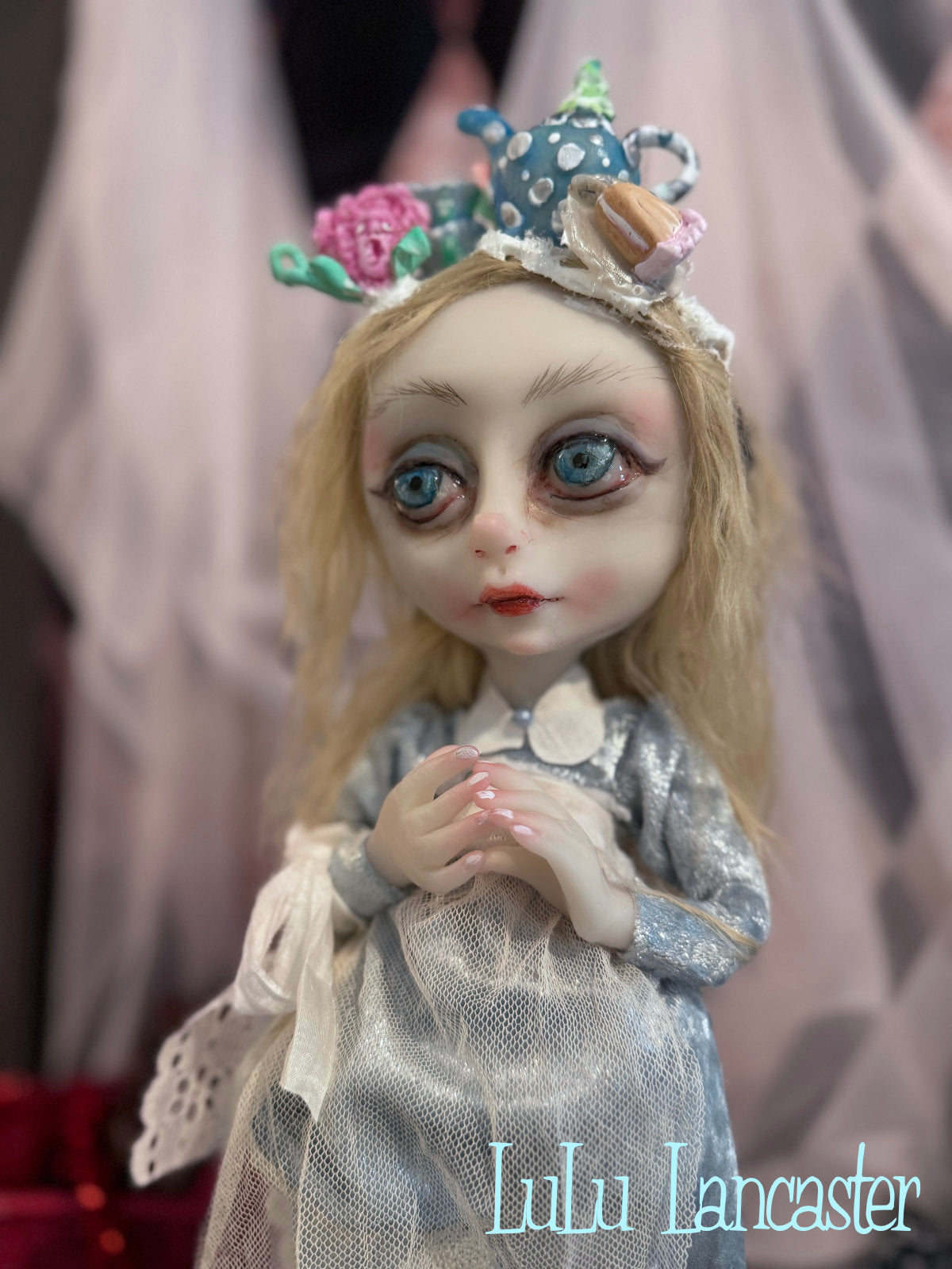 Alice in Winter Wonderland and Cheshire Original LuLu Lancaster Art Doll
