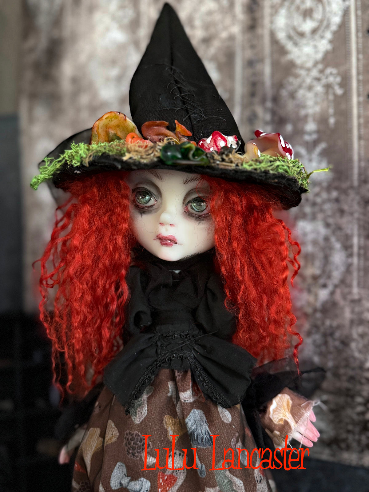 Amalia the Mushroom Garden Witch Original LuLu Lancaster Art Doll
