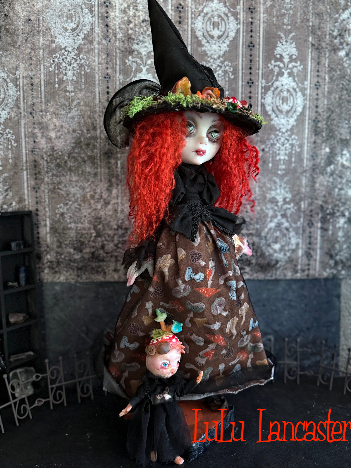 Amalia the Mushroom Garden Witch Original LuLu Lancaster Art Doll