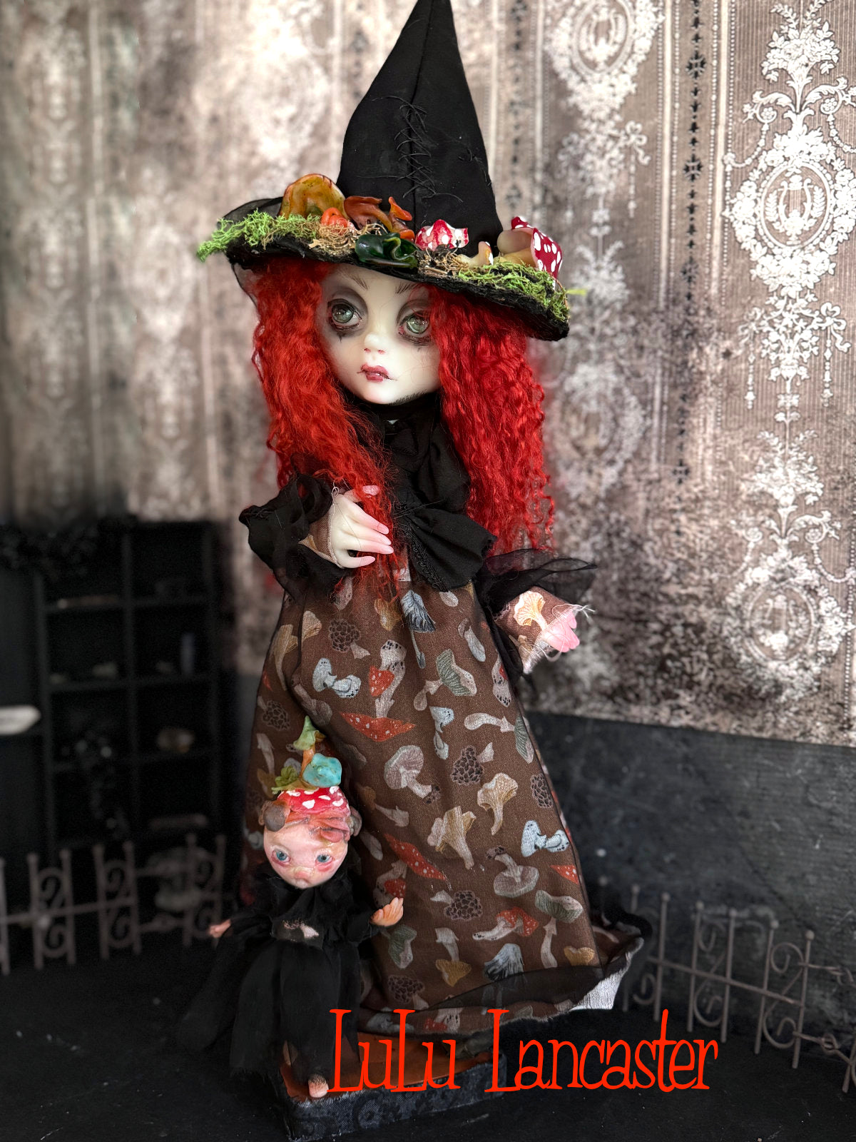 Amalia the Mushroom Garden Witch Original LuLu Lancaster Art Doll