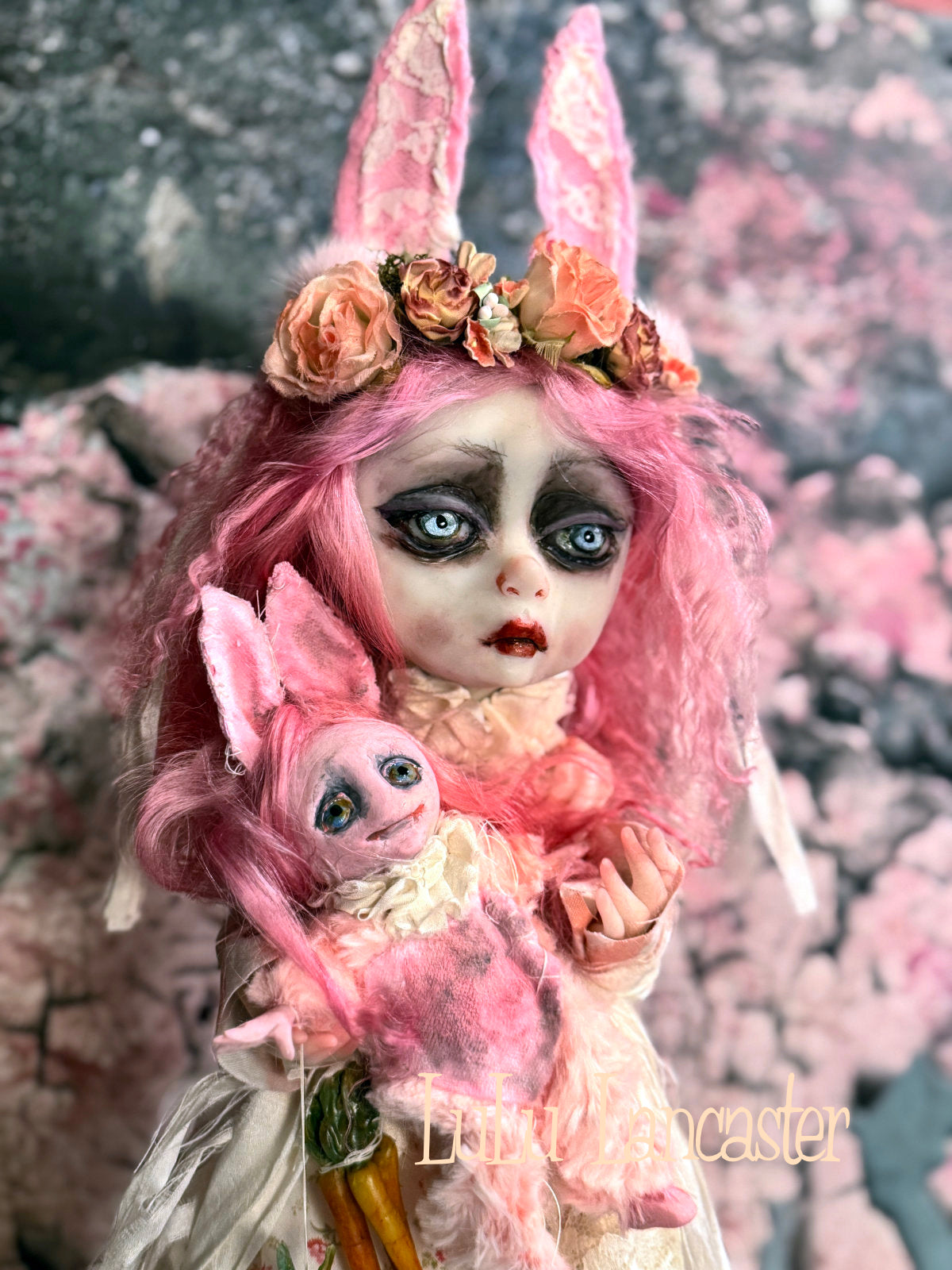 Amalie ThistleLace Sad Rabbit~ Original Lulu Lancaster Art Doll