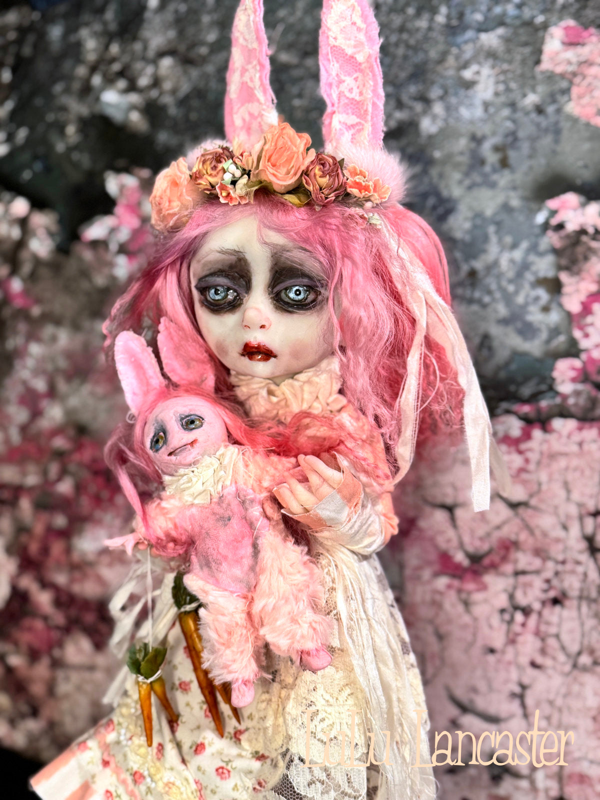 Amalie ThistleLace Sad Rabbit~ Original Lulu Lancaster Art Doll