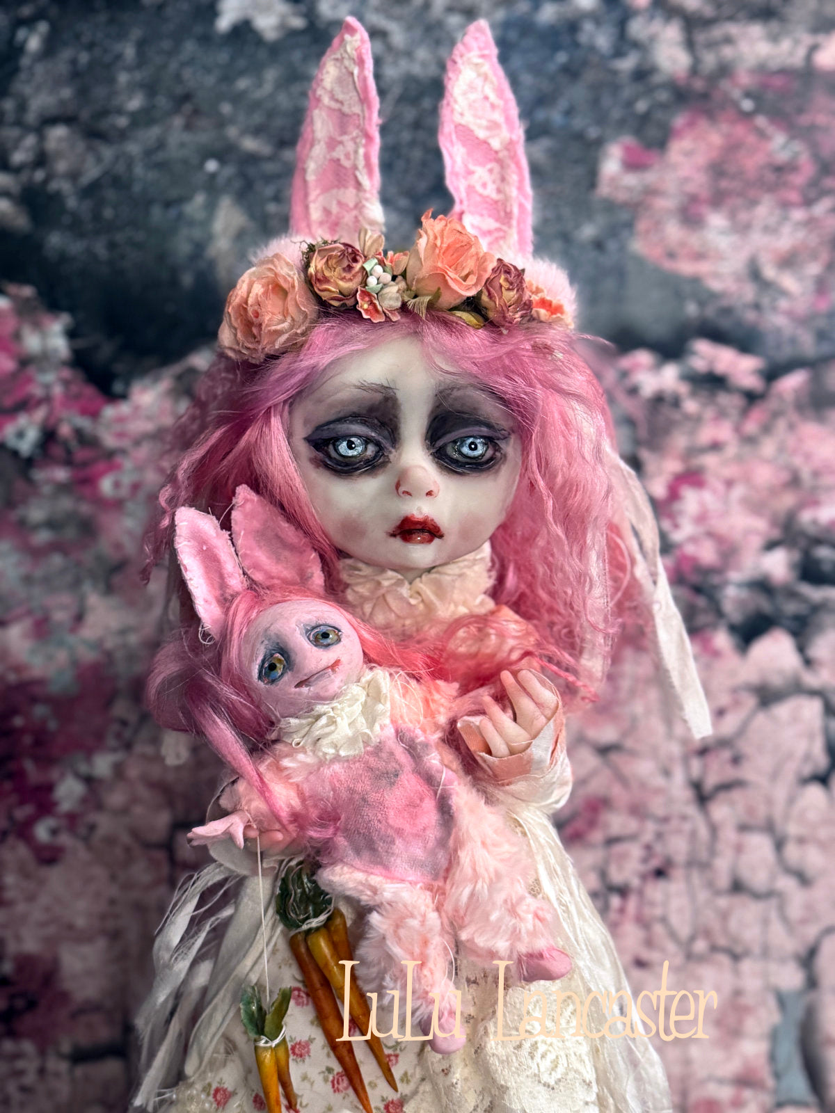 Amalie ThistleLace Sad Rabbit~ Original Lulu Lancaster Art Doll