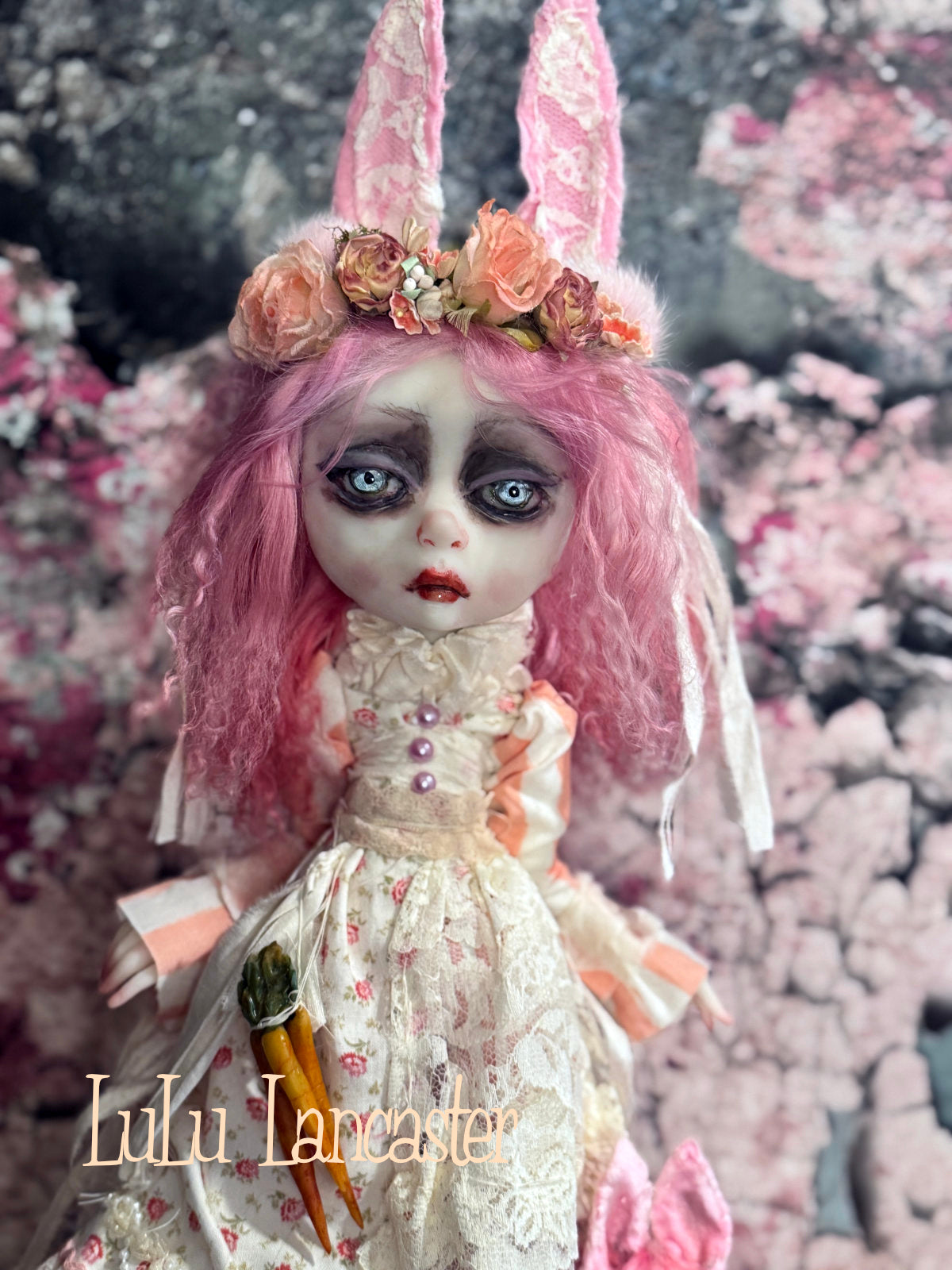 Amalie ThistleLace Sad Rabbit~ Original Lulu Lancaster Art Doll